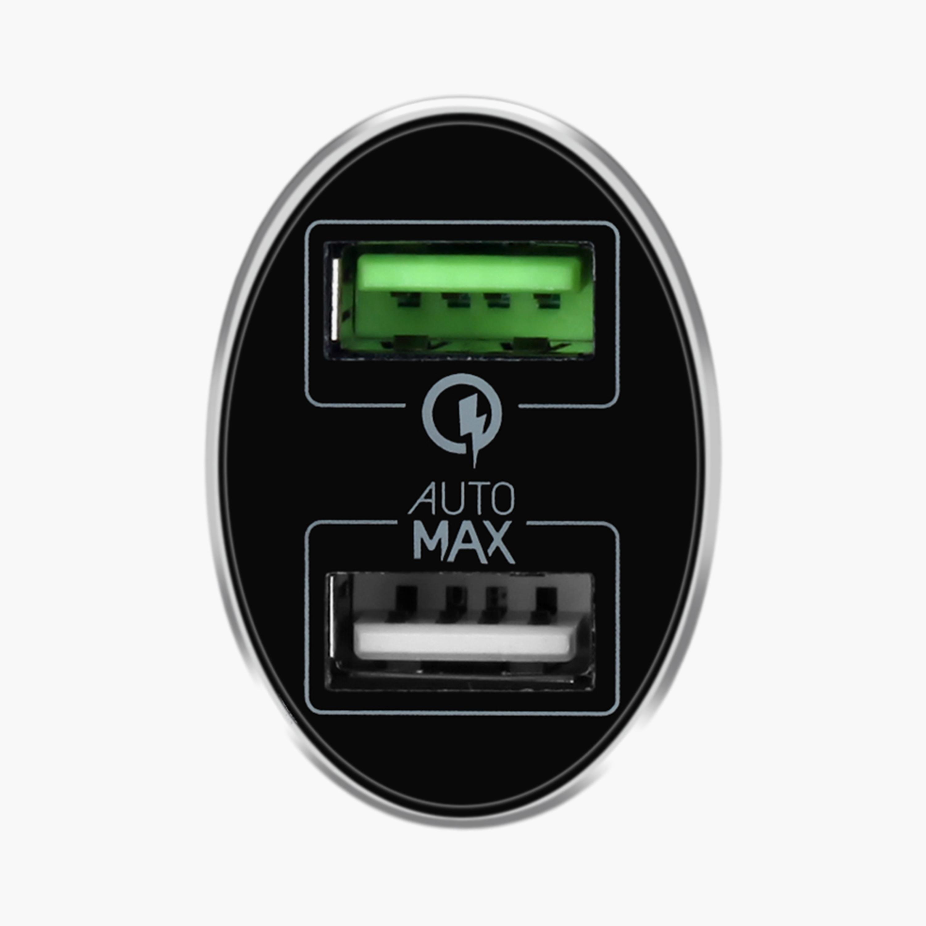 Momax UC series Dual-port Fast Car Charger - black | UC9D-electronics-accessories-mobileaccesories-image-3
