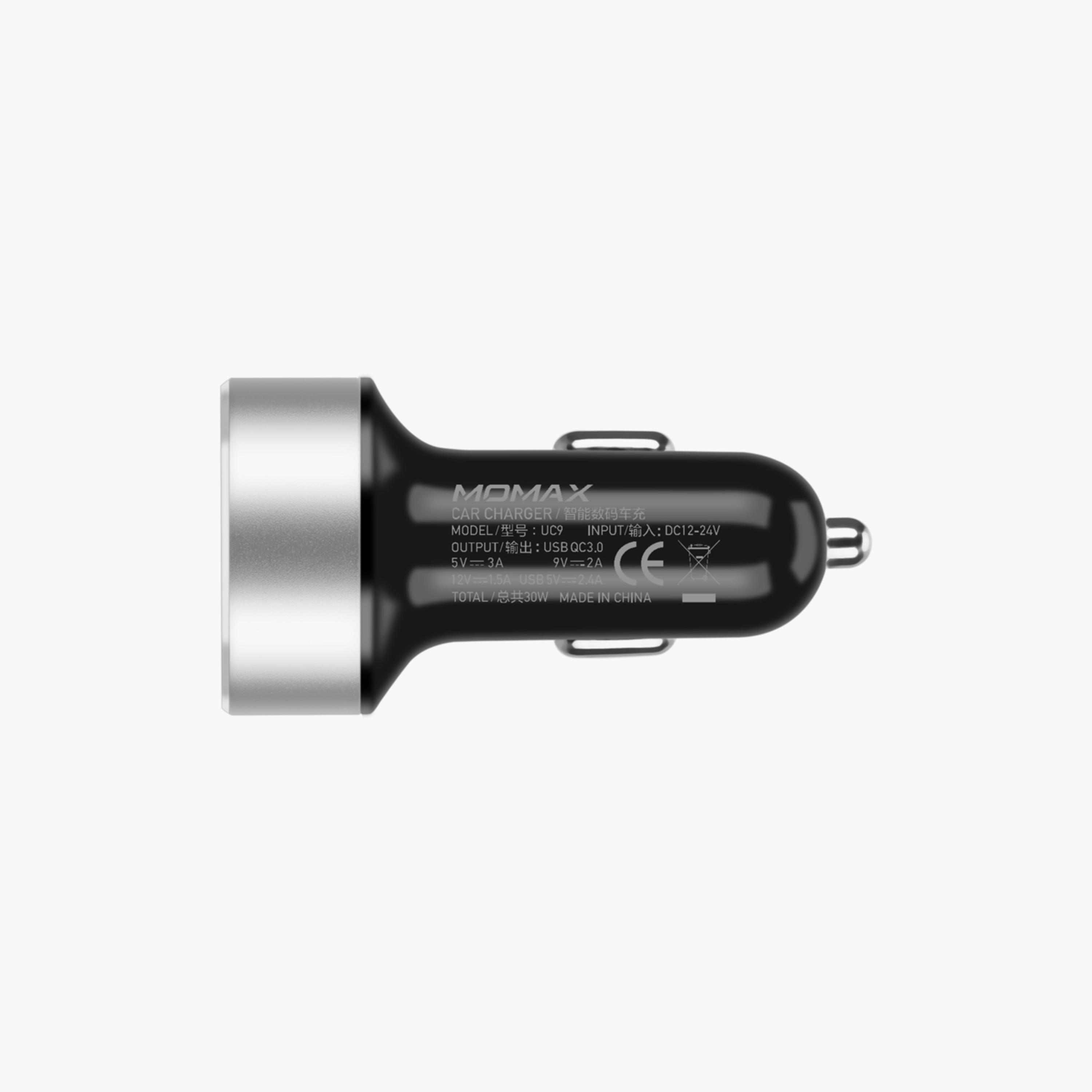 Momax UC series Dual-port Fast Car Charger - black | UC9D-electronics-accessories-mobileaccesories-image-4