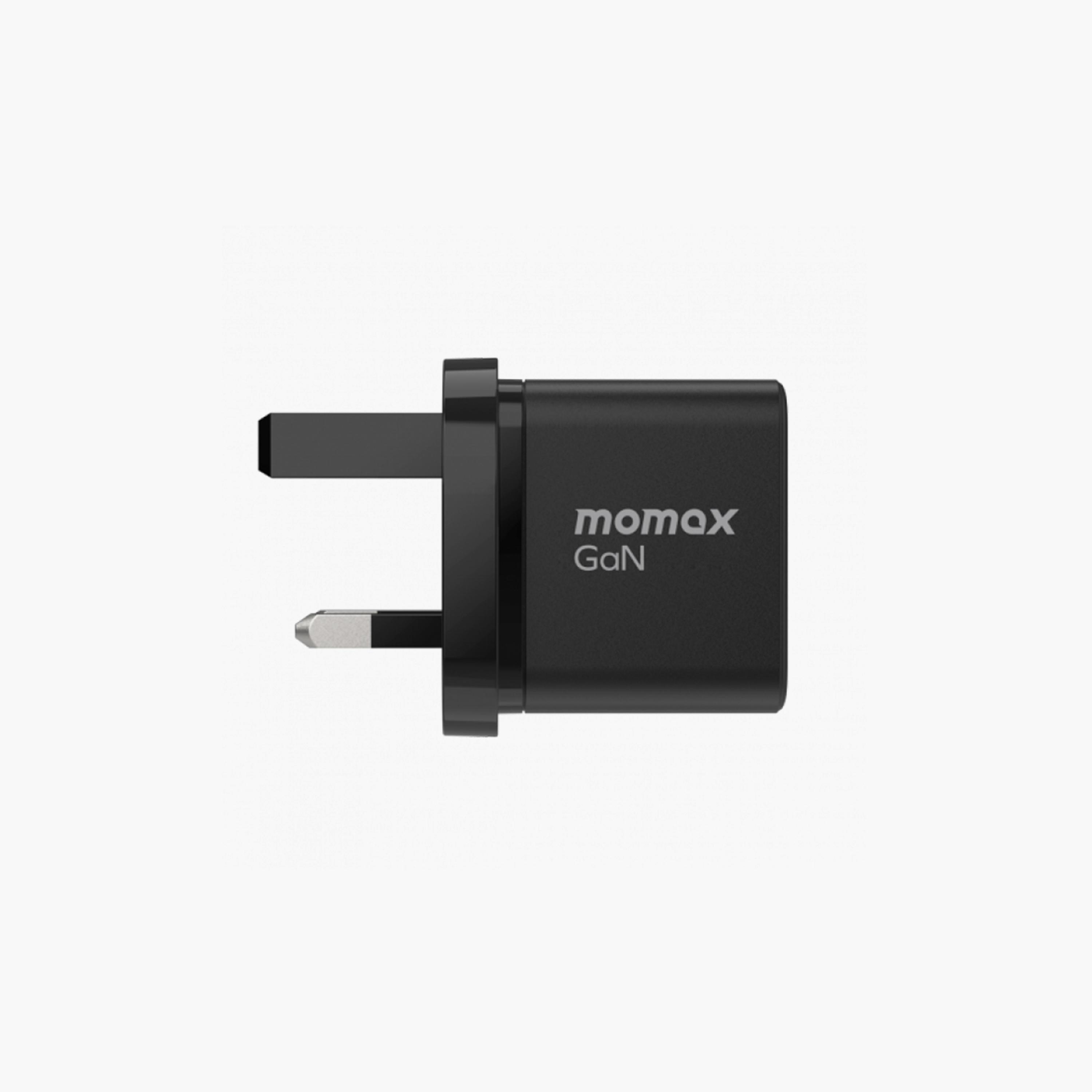Momax One Plug Gan 35W 2-Port Mini Fast Charger 2 USB-C port - Black | UM32UKD-electronics-accessories-mobileaccesories-image-2
