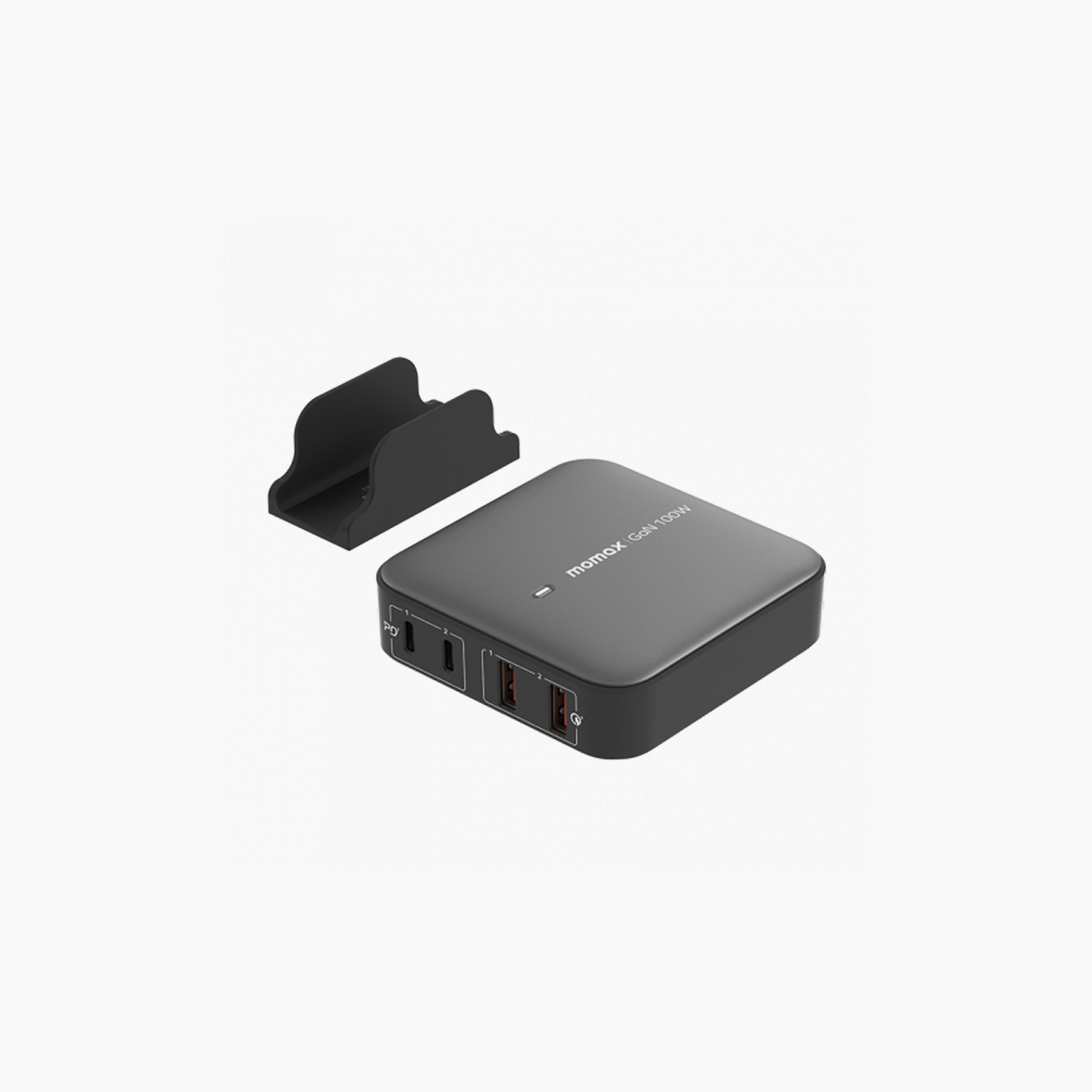 Momax One Plug Gan 100W 4-Port Desktop Charger 2 USB-C and 2 USB-A port - Black | UM33UKE-electronics-accessories-mobileaccesories-image-1
