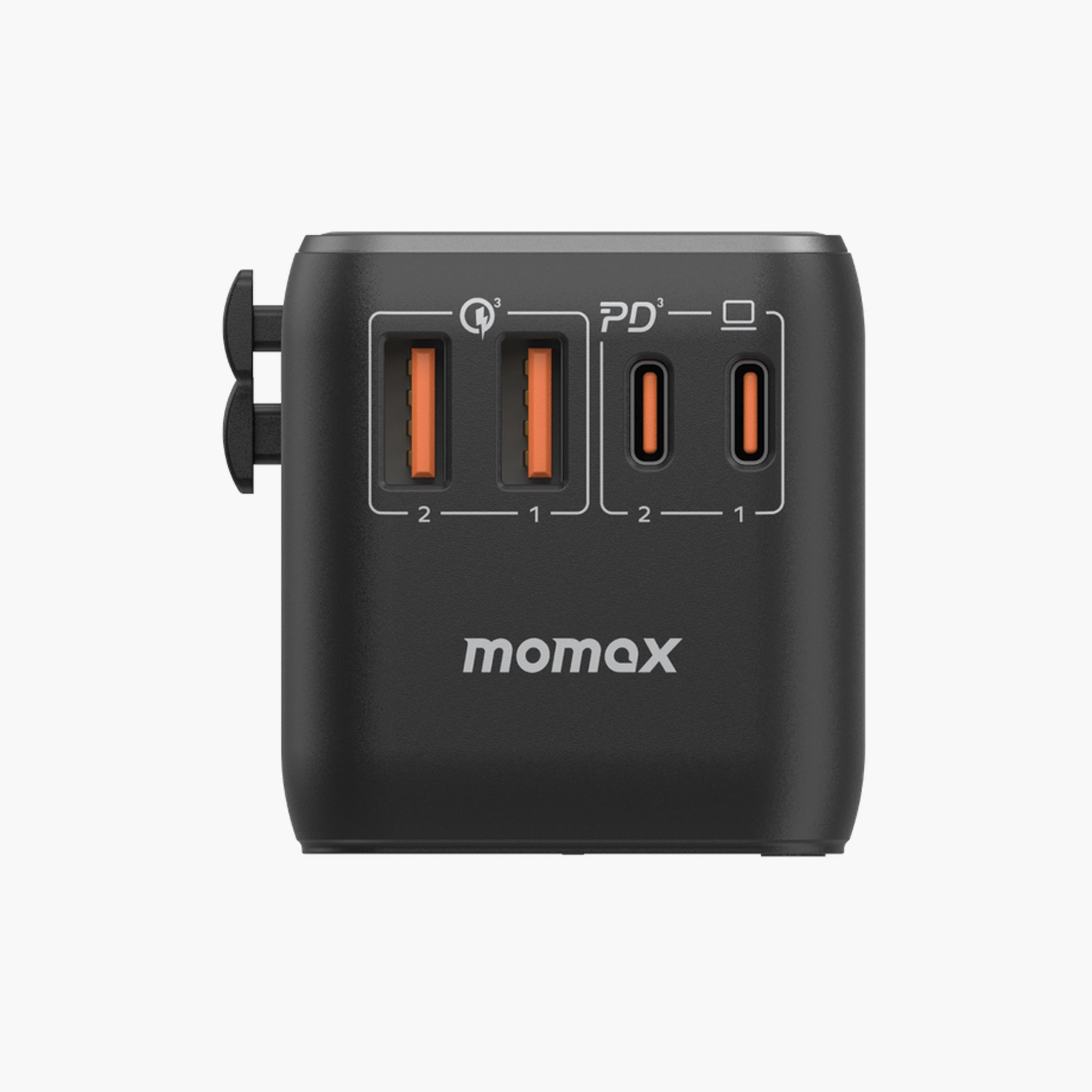 Momax Travel Socket 1-World Power Adapter Charger Gan PD 4 Ports 100W - Black | UA10D-electronics-accessories-mobileaccesories-image-5