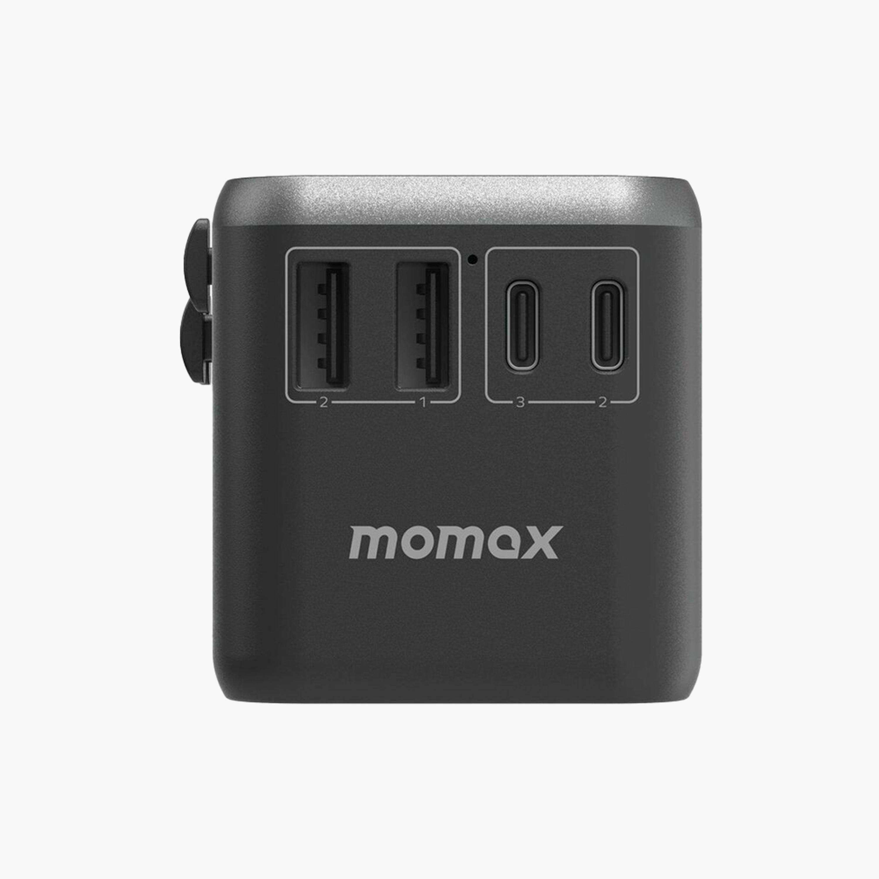 Momax Travel Socket 1-World Power Adapter Charger Gan PD 5 Ports 70W - Black | UA8AD-electronics-accessories-mobileaccesories-image-3