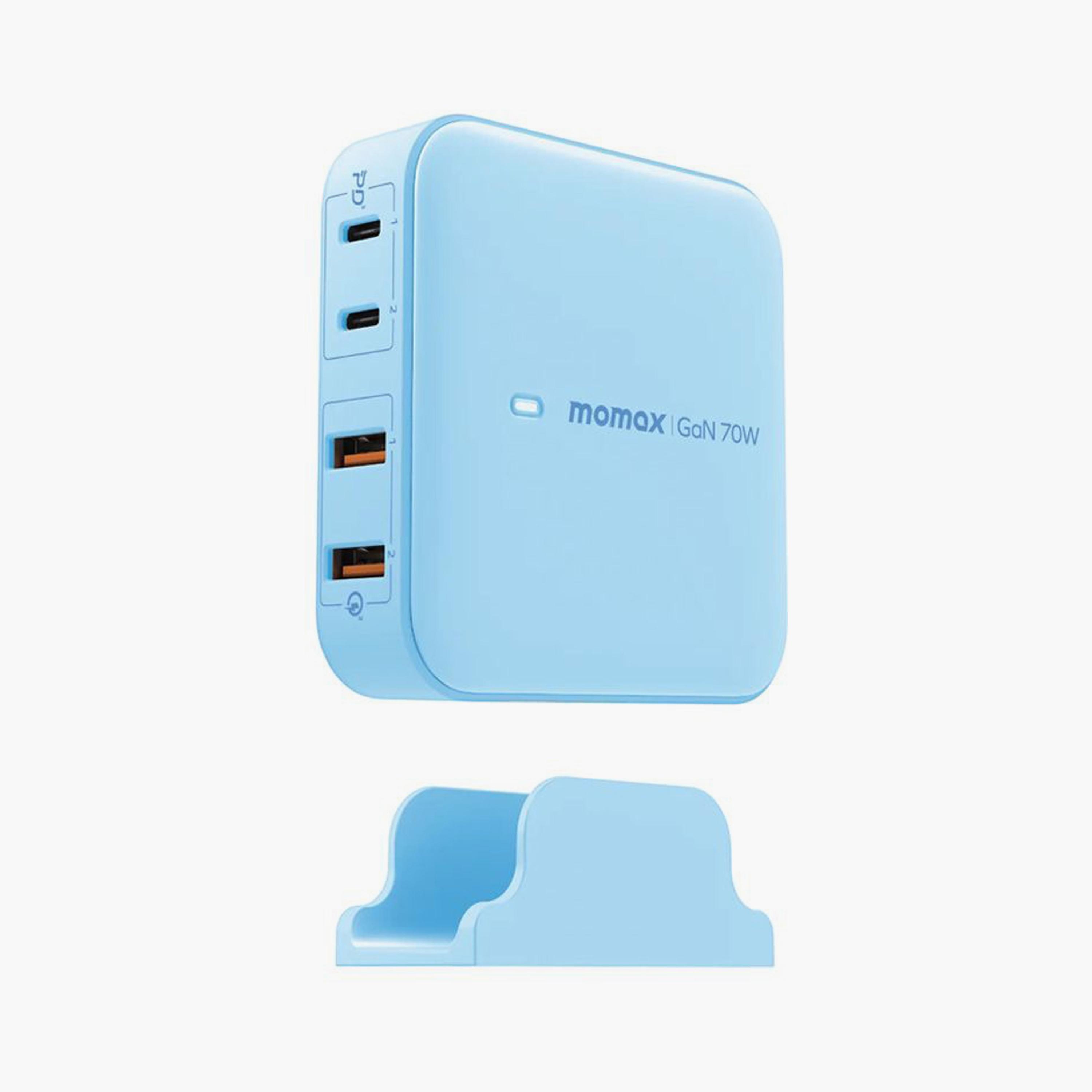 Momax One plug Desktop Charger with Gan 4-Port 70W - Blue | UM50UKB-electronics-accessories-mobileaccesories-image-2