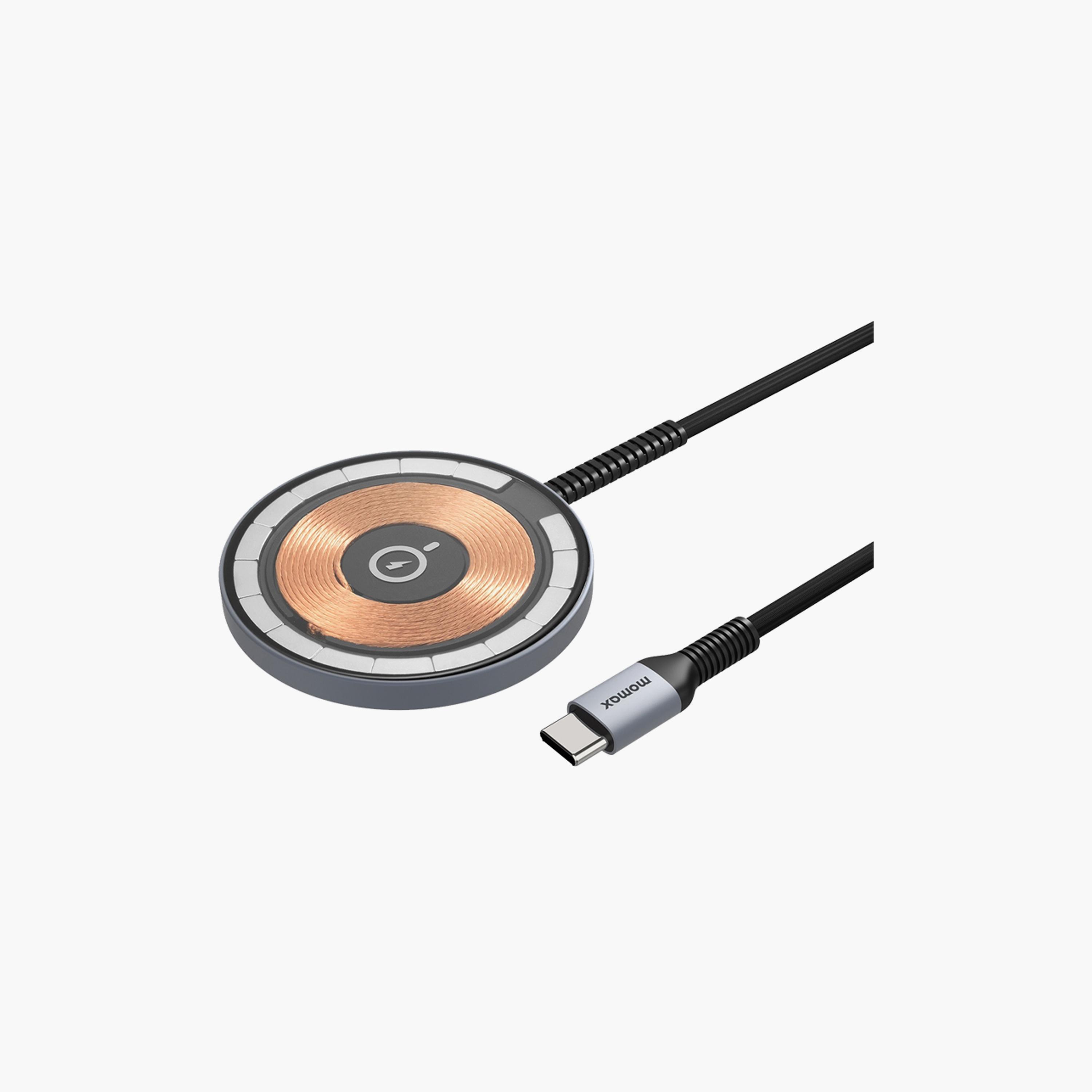 Momax Q.MAG 2 Transparent Magnetic Wireless Charger, 15W Max, 1.2M Cable - Grey | UD21E-electronics-accessories-mobileaccesories-image-4