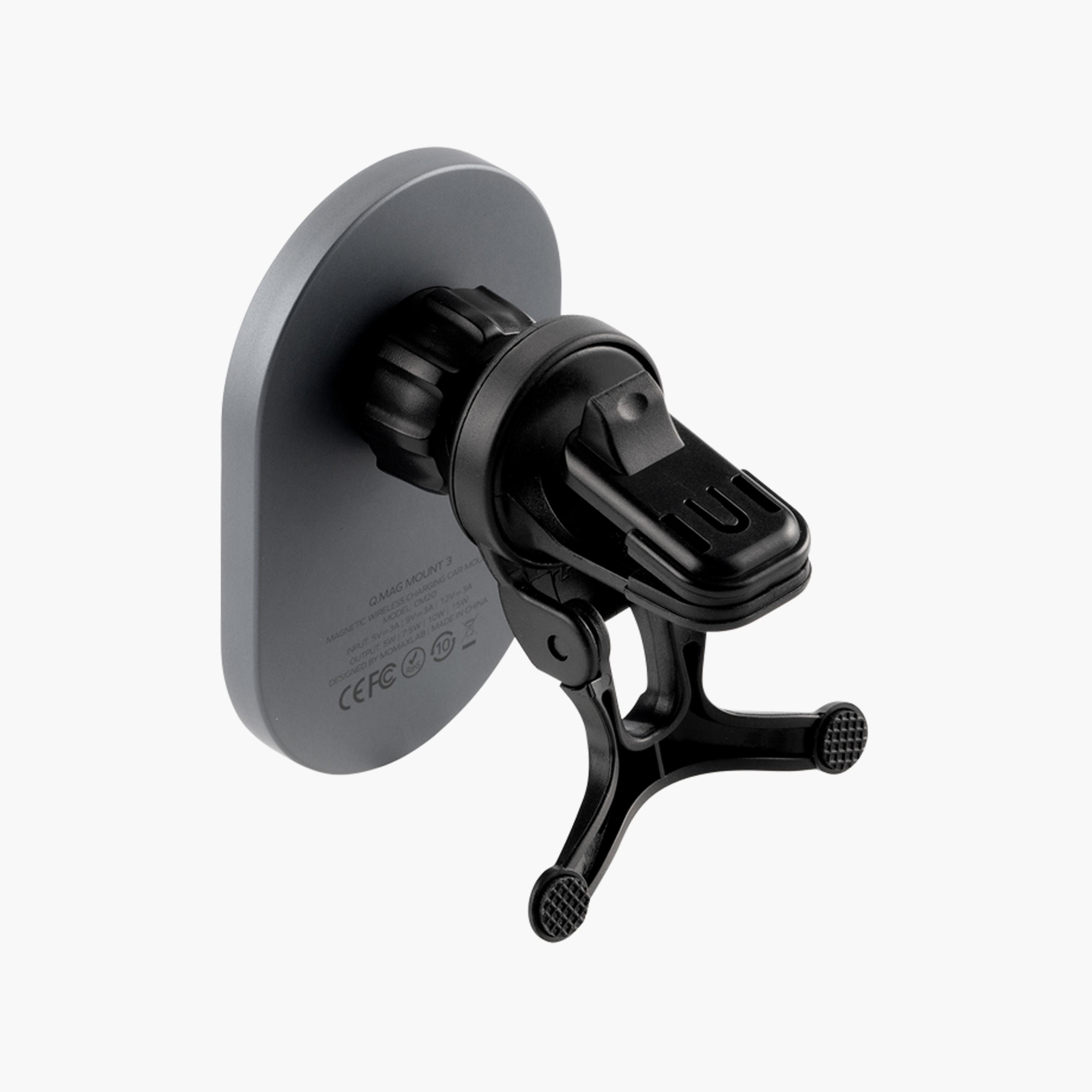 Momax Q.MAG Mount 3 Magnetic Wireless Car Charger, 15W Fast Charging - Grey | CM20E-electronics-accessories-mobileaccesories-image-3
