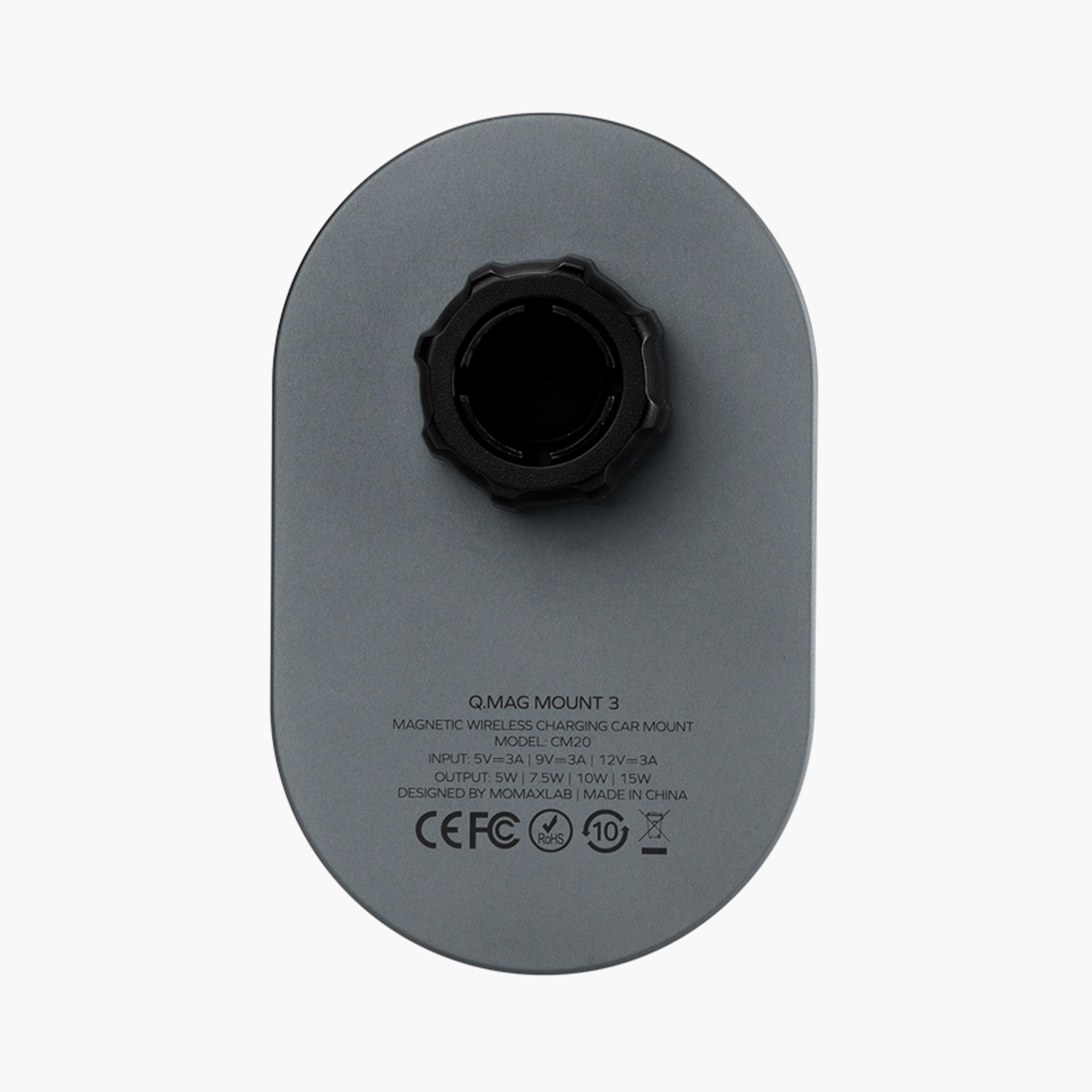 Momax Q.MAG Mount 3 Magnetic Wireless Car Charger, 15W Fast Charging - Grey | CM20E-electronics-accessories-mobileaccesories-image-5