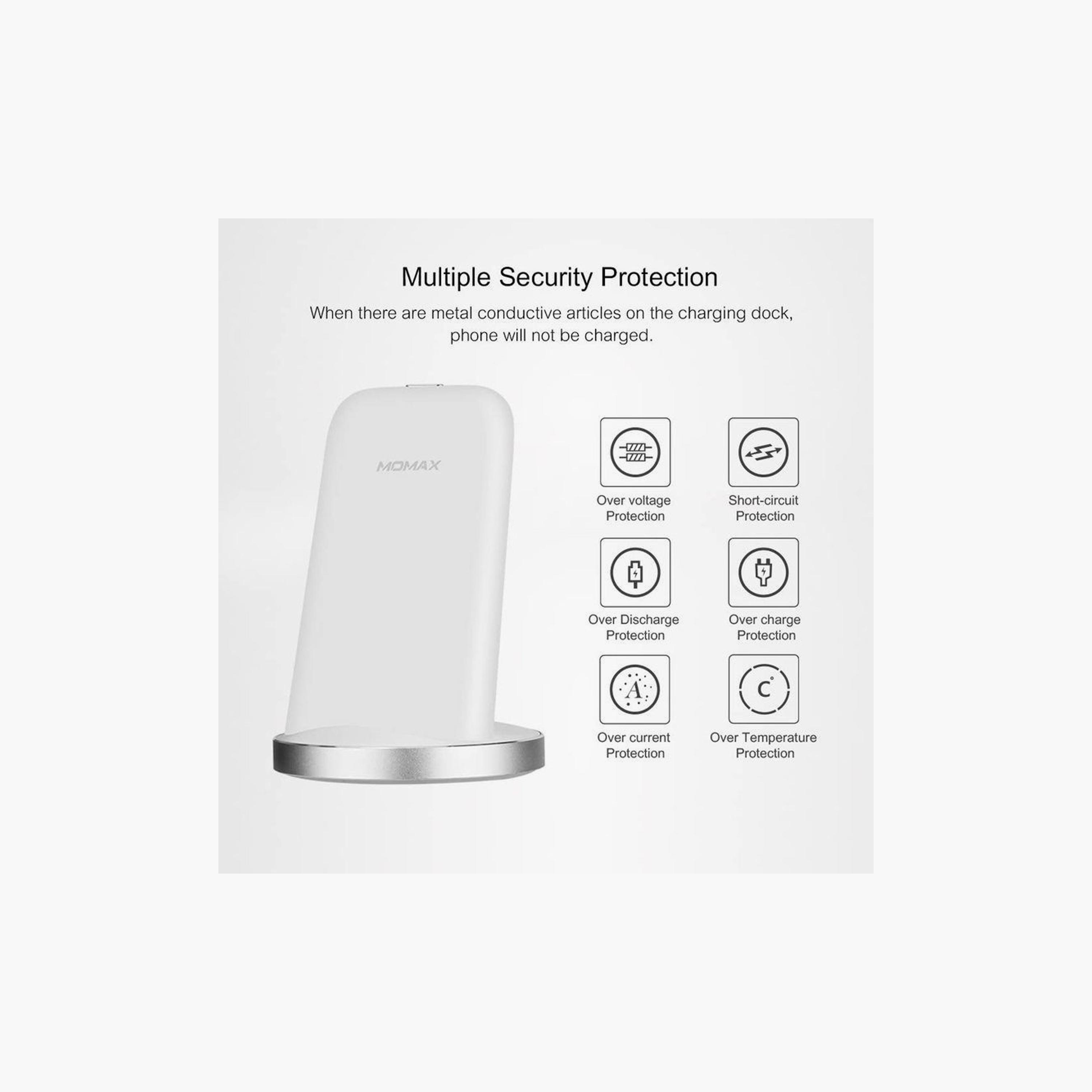 Momax Q.Dock 2 Fast Wireless Charger 10W - White | UD5W-electronics-accessories-mobileaccesories-image-5