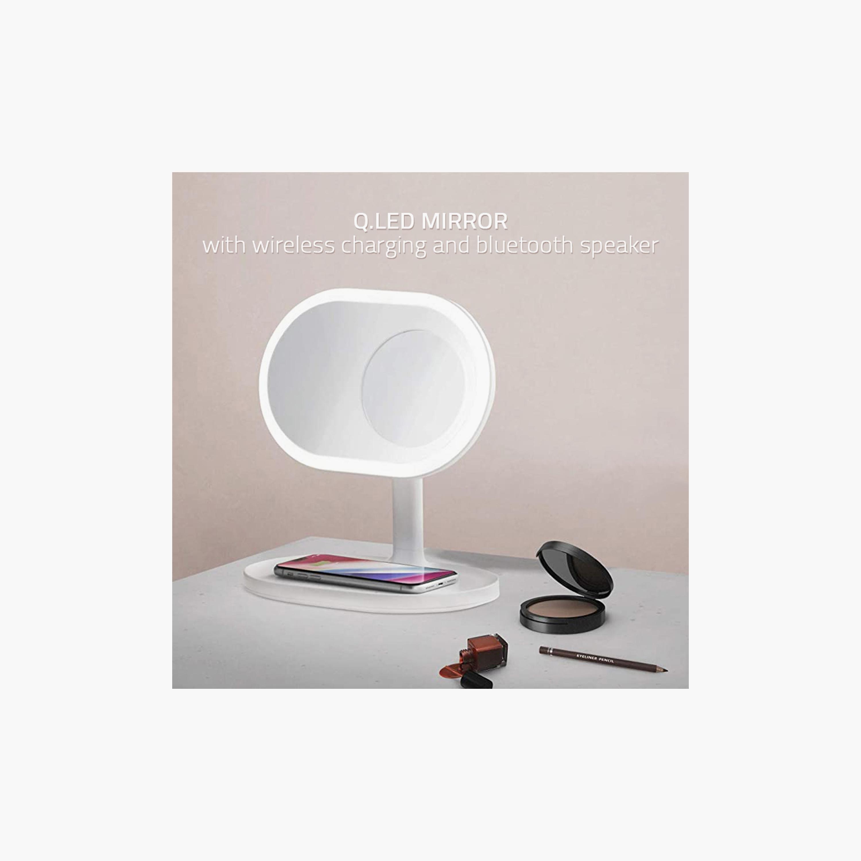 Momax Q-Led Mirror 4 in 1 (LED Light, Mirror, Speaker, Wireless Charger 10W) - White | QL3UKW-electronics-accessories-mobileaccesories-image-5