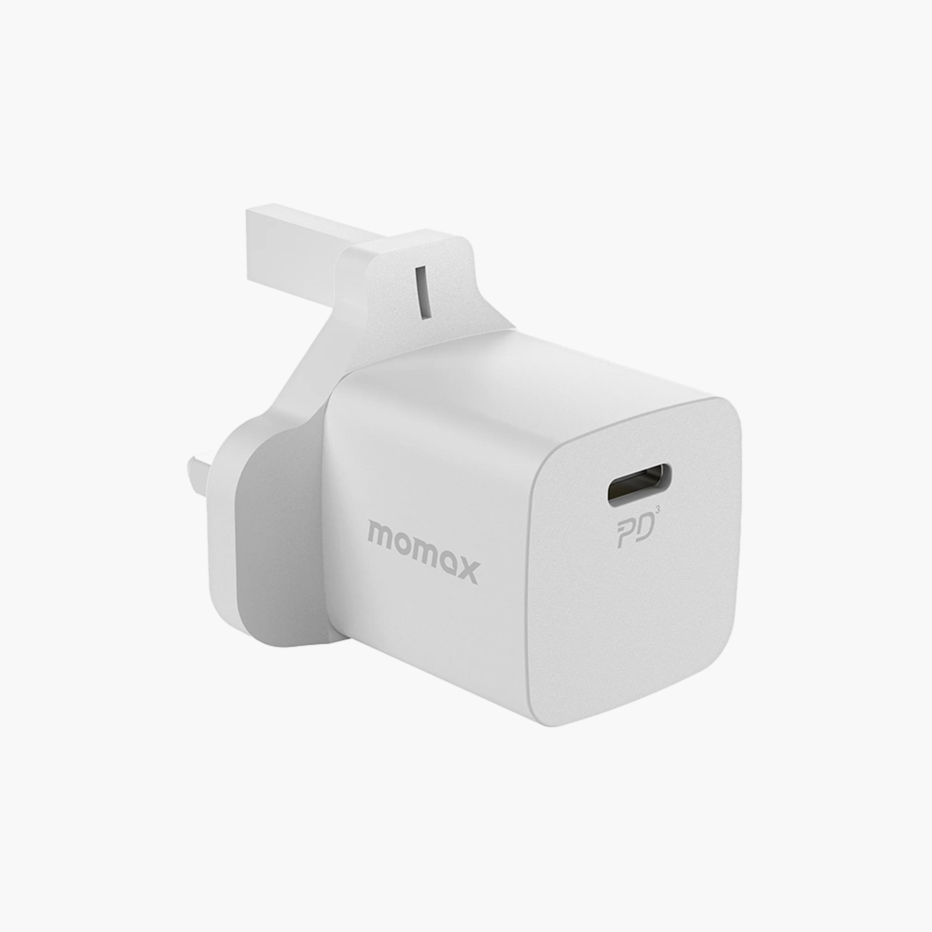 Momax One Plug 20W Mini PD Fast Charger UM25 - White | UM25UKW-electronics-accessories-mobileaccesories-image-1