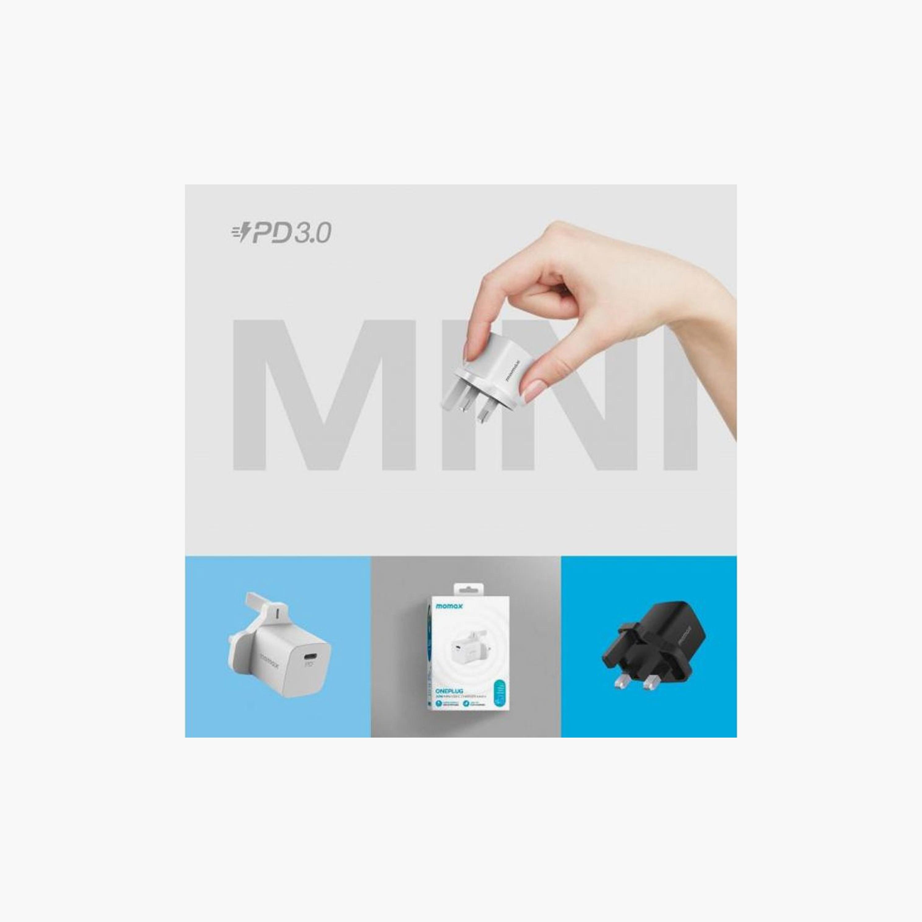 Momax One Plug 20W Mini PD Fast Charger UM25 - White | UM25UKW-electronics-accessories-mobileaccesories-image-5