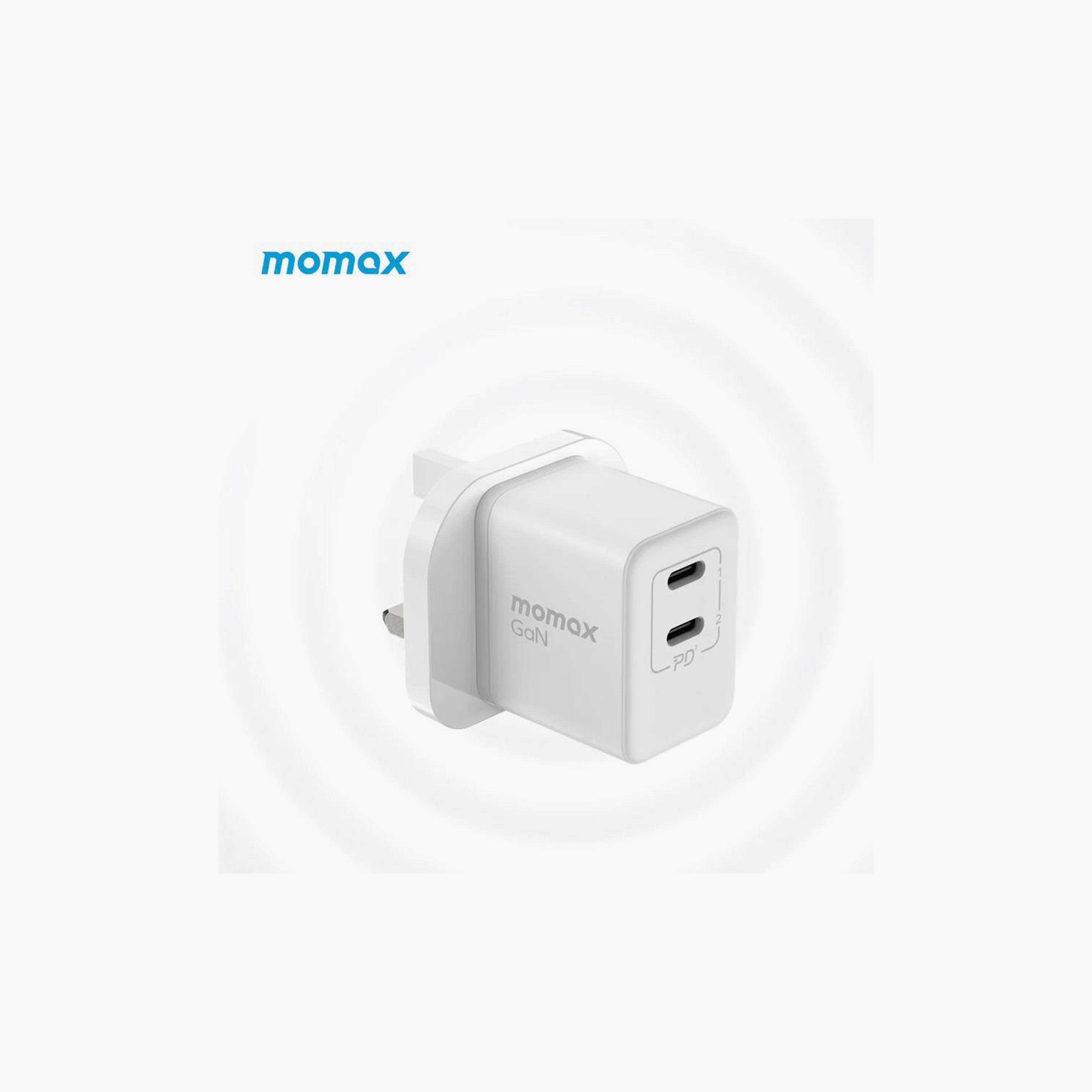 Momax One Plug Gan 35W 2-Port Mini Fast Charger 2 USB-C port - White | UM32UKW-electronics-accessories-mobileaccesories-image-5