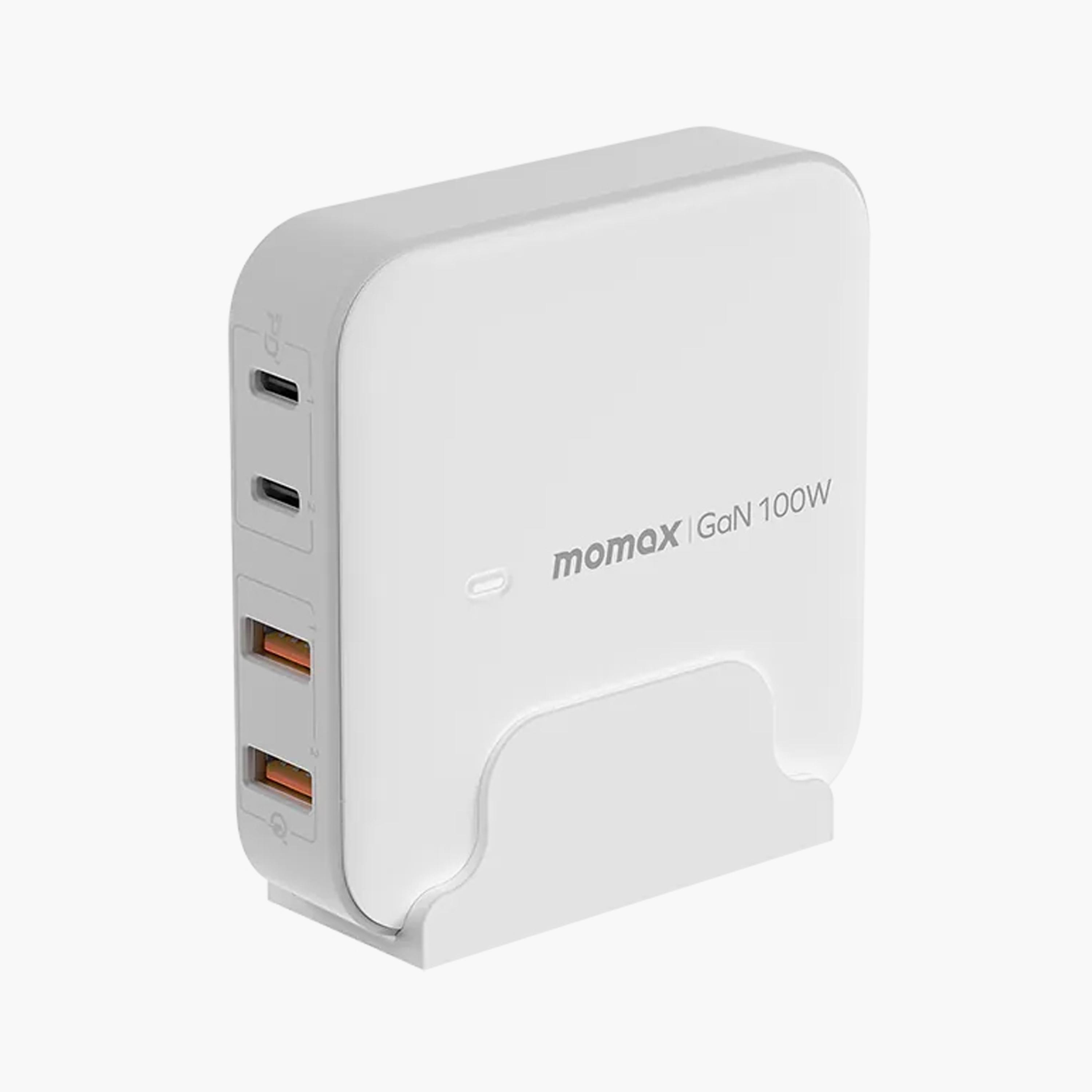 Momax One Plug Gan 100W 4-Port Desktop Charger 2 USB-C and 2 USB-A port - White | UM33UKW-electronics-accessories-mobileaccesories-image-2