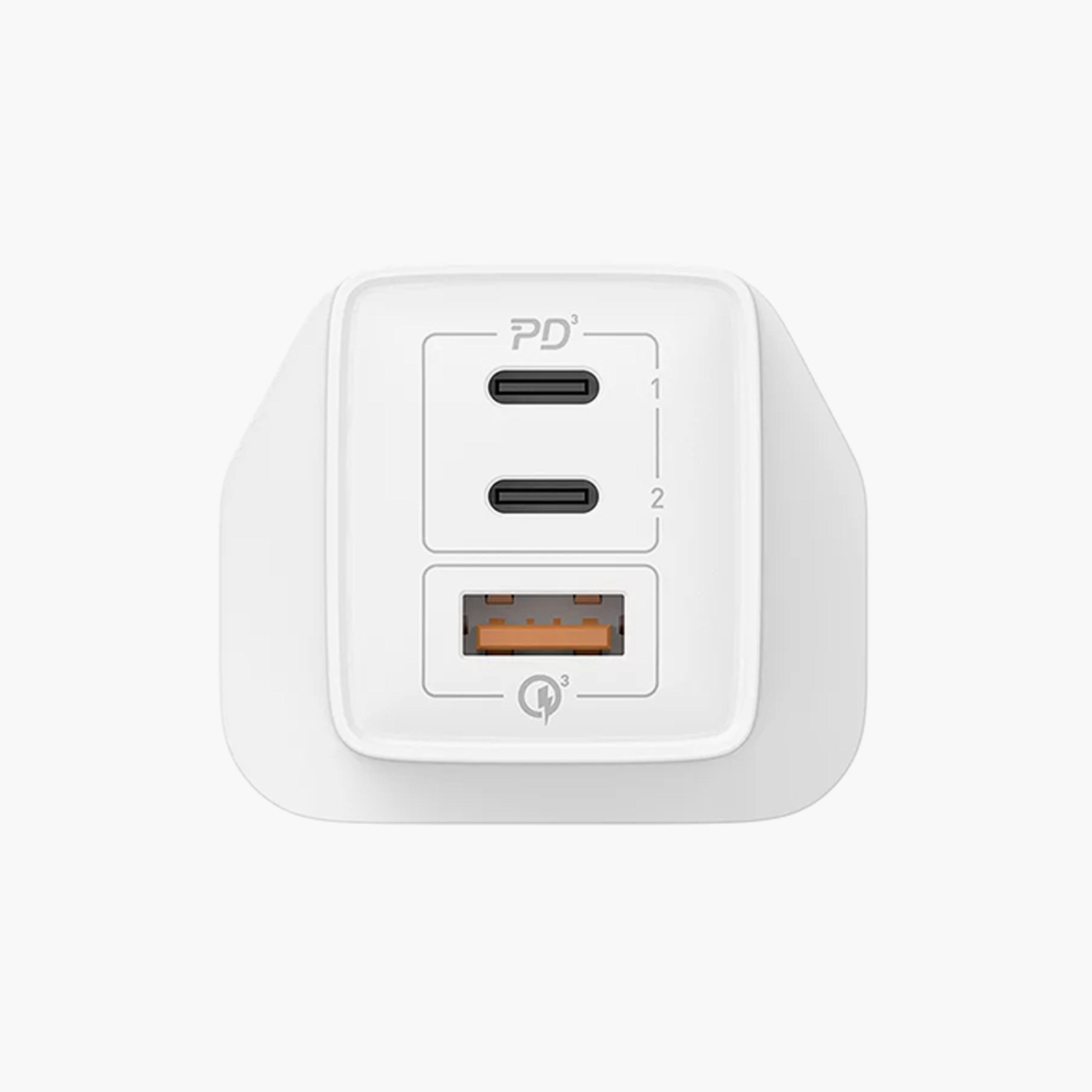 Momax One Plug 67W 3-Port Gan Charger - White | UM30UKWHK1-electronics-accessories-mobileaccesories-image-4
