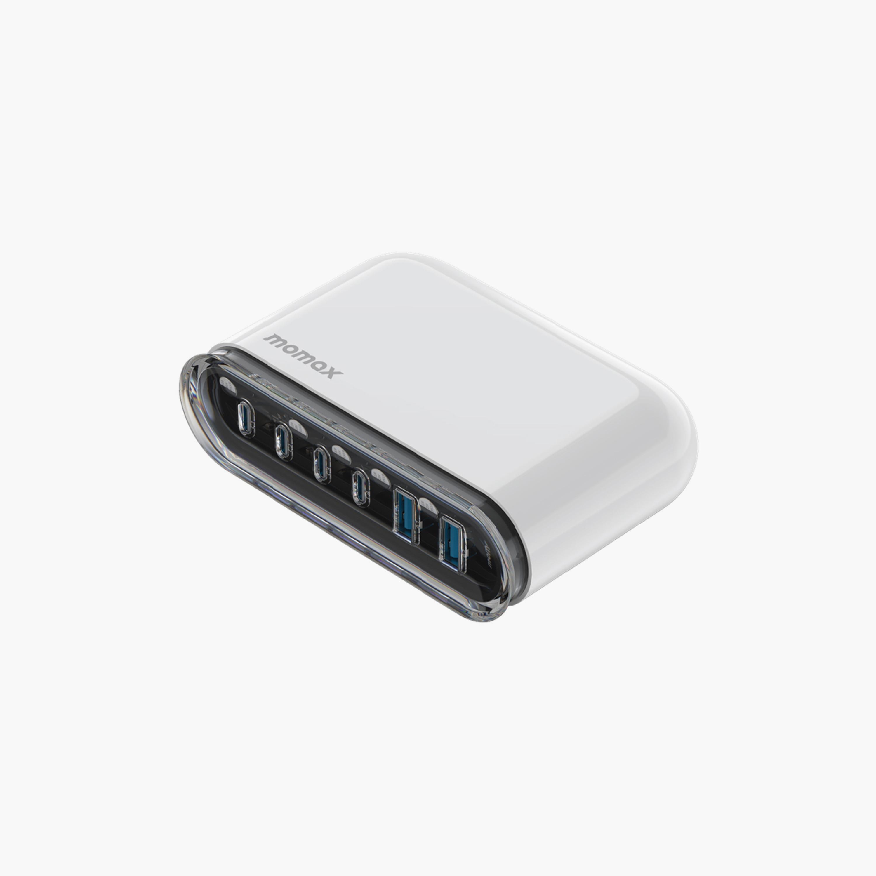 Momax 1-Charge Flow+ Gan Tech Desktop Charger 6 Ports 120W - White | UM55UKW-electronics-accessories-mobileaccesories-image-2