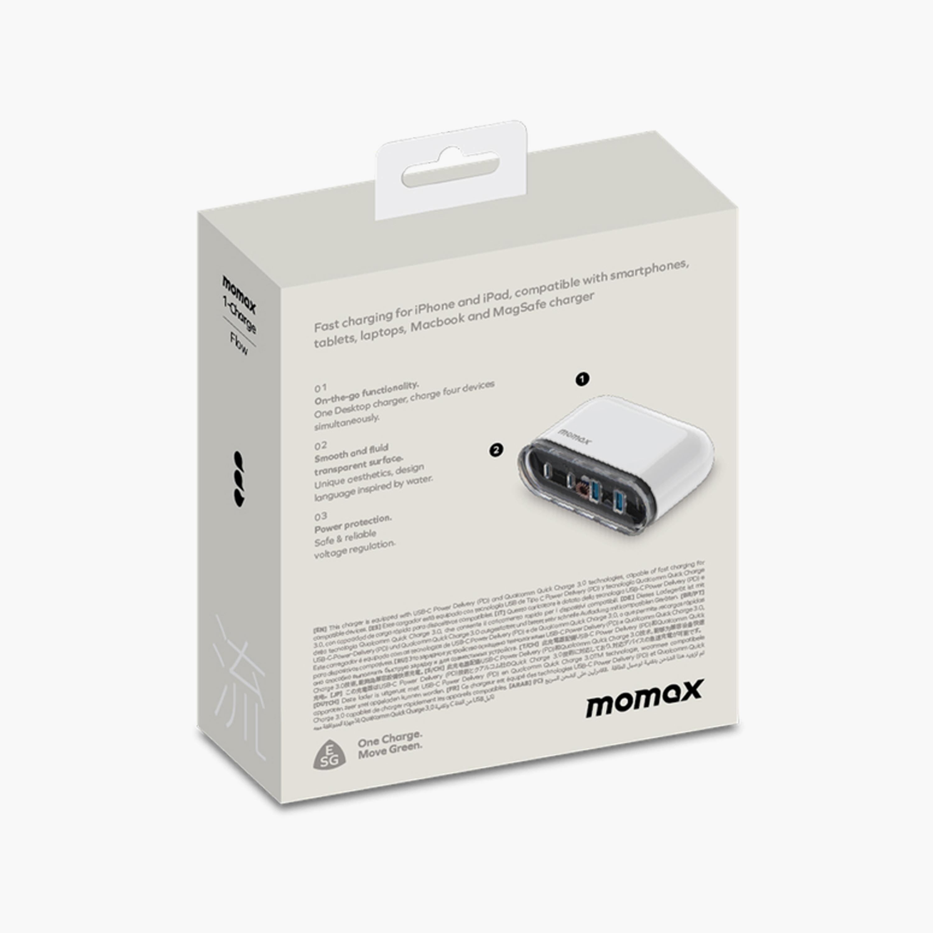 Momax 1-Charge Flow Gan Tech Desktop Charger 4 Ports 80W - White | UM53UKW-electronics-accessories-mobileaccesories-image-6