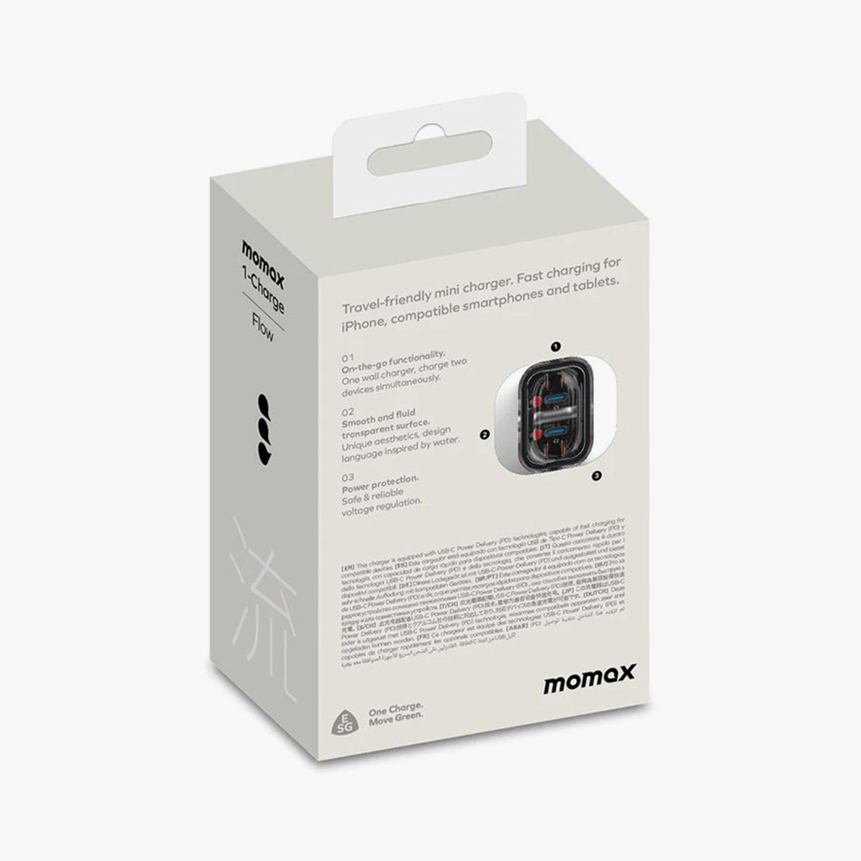 Momax 1-Charge Flow Gan Wall Charger 2-Port USB-C 35W - White | UM51UKW-electronics-accessories-mobileaccesories-image-5