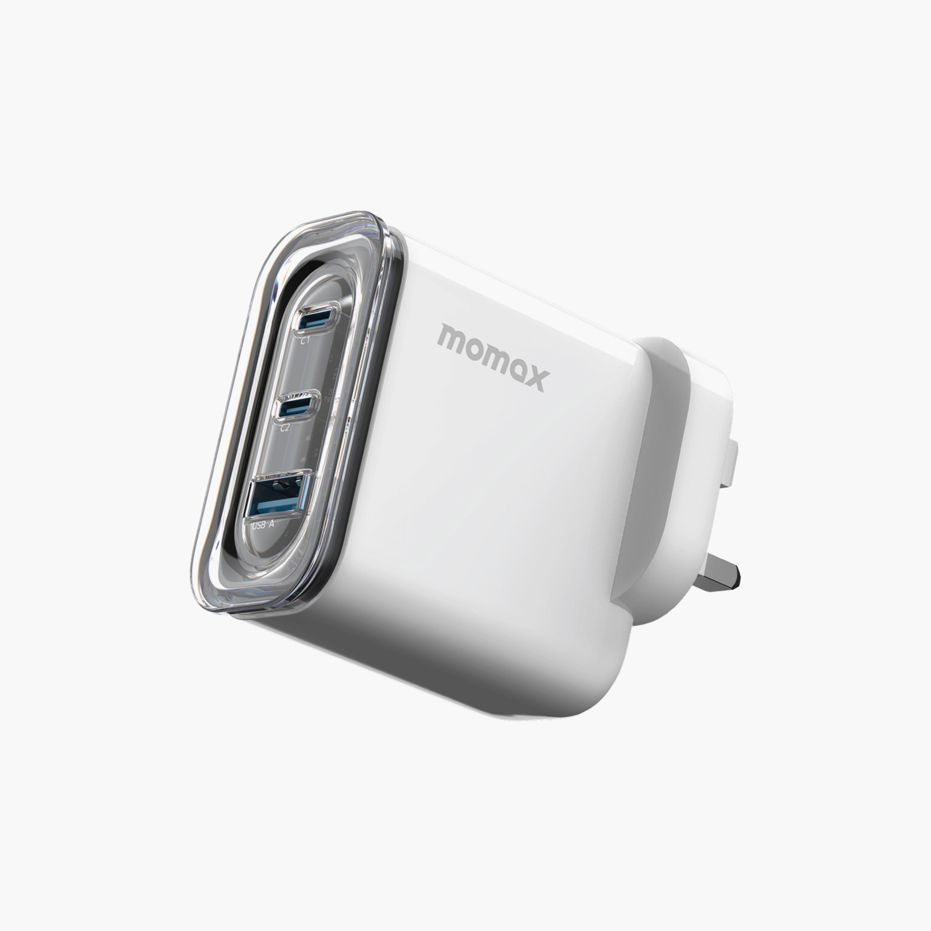 Momax 1-Charge Flow Gan Wall Charger 3 Ports 80W - White | UM52UKW-electronics-accessories-mobileaccesories-image-1