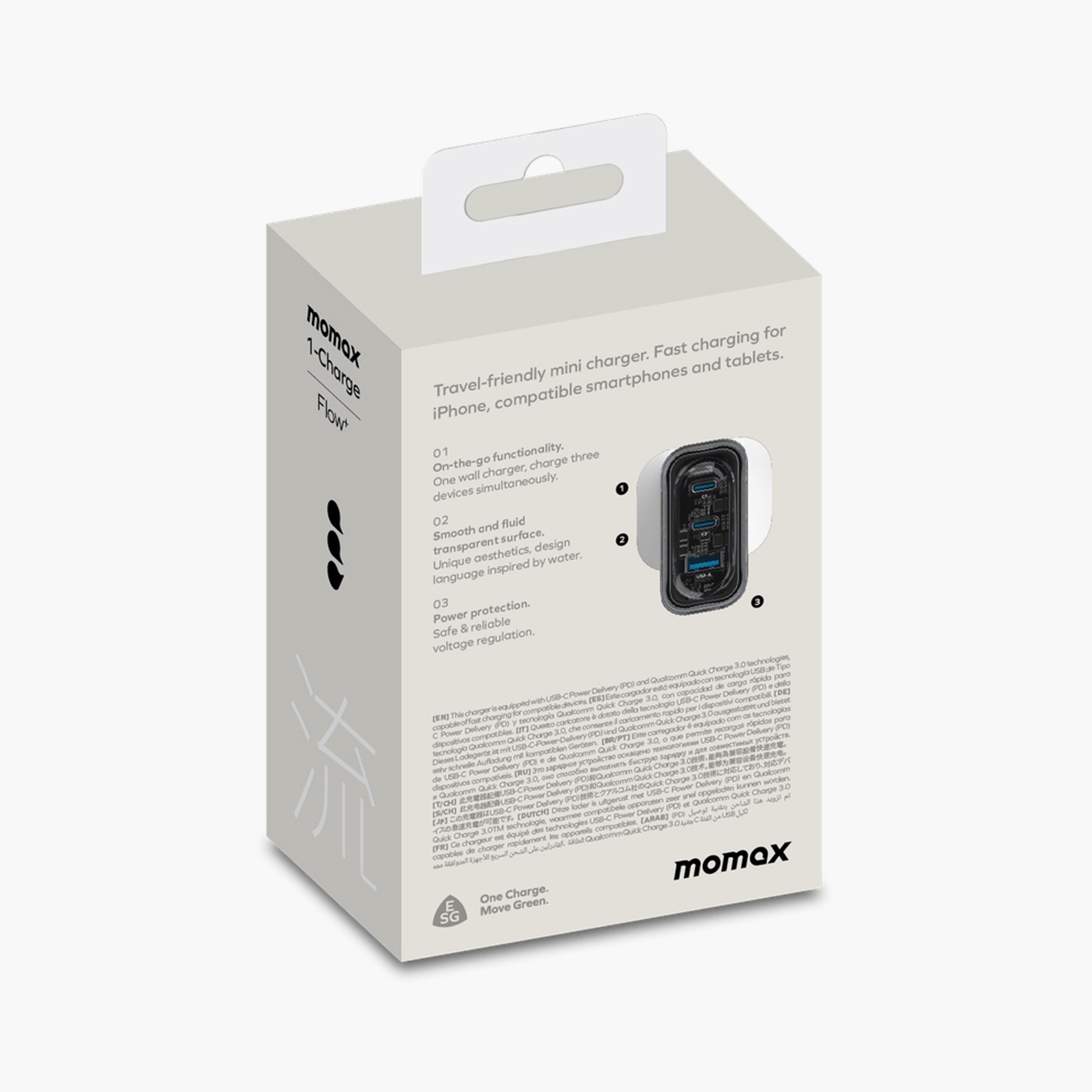 Momax 1-Charge Flow Gan Wall Charger 3 Ports 80W - White | UM52UKW-electronics-accessories-mobileaccesories-image-6