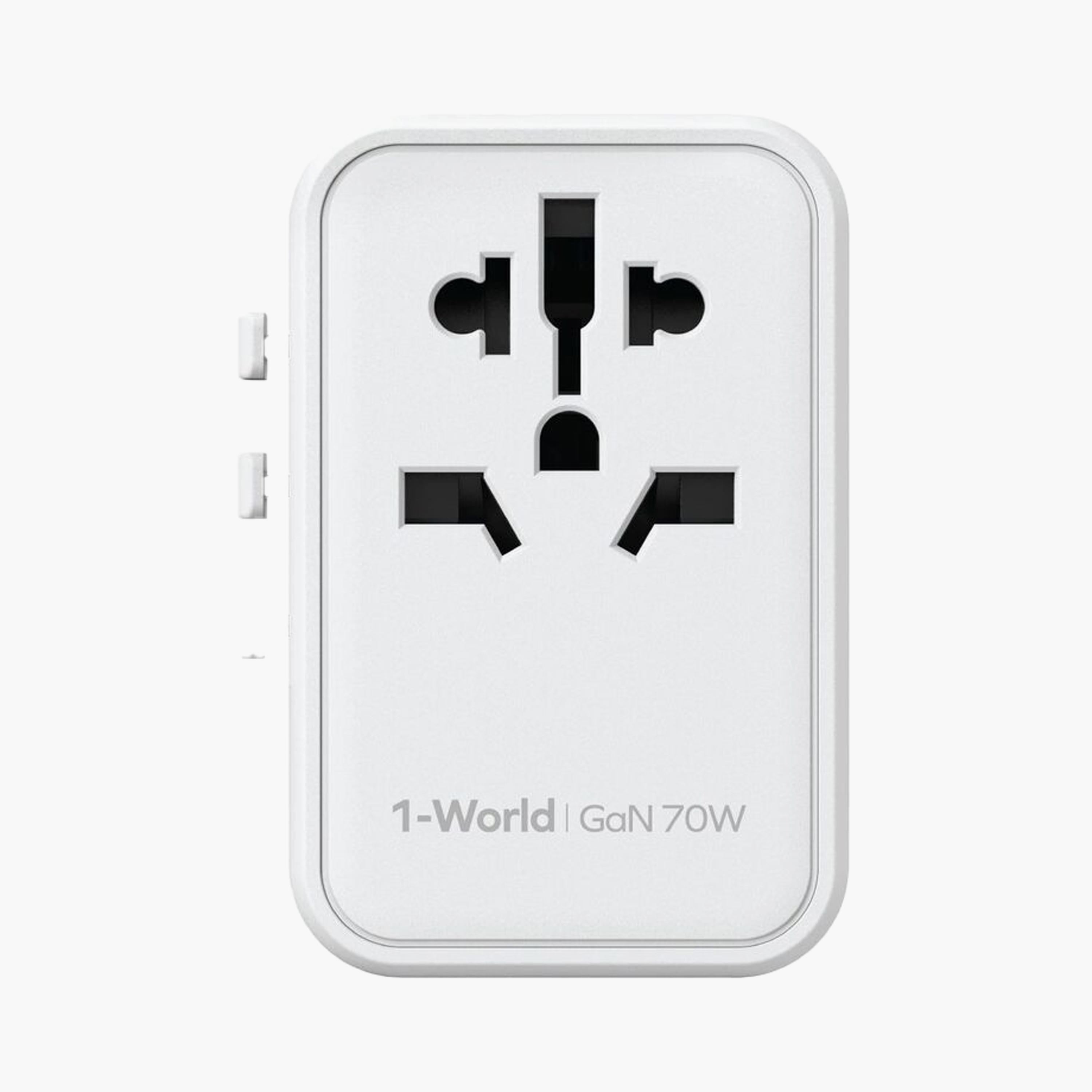 Momax Travel Socket 1-World Power Adapter Charger Gan PD 5 Ports 70W - White | UA8AW-electronics-accessories-mobileaccesories-image-2