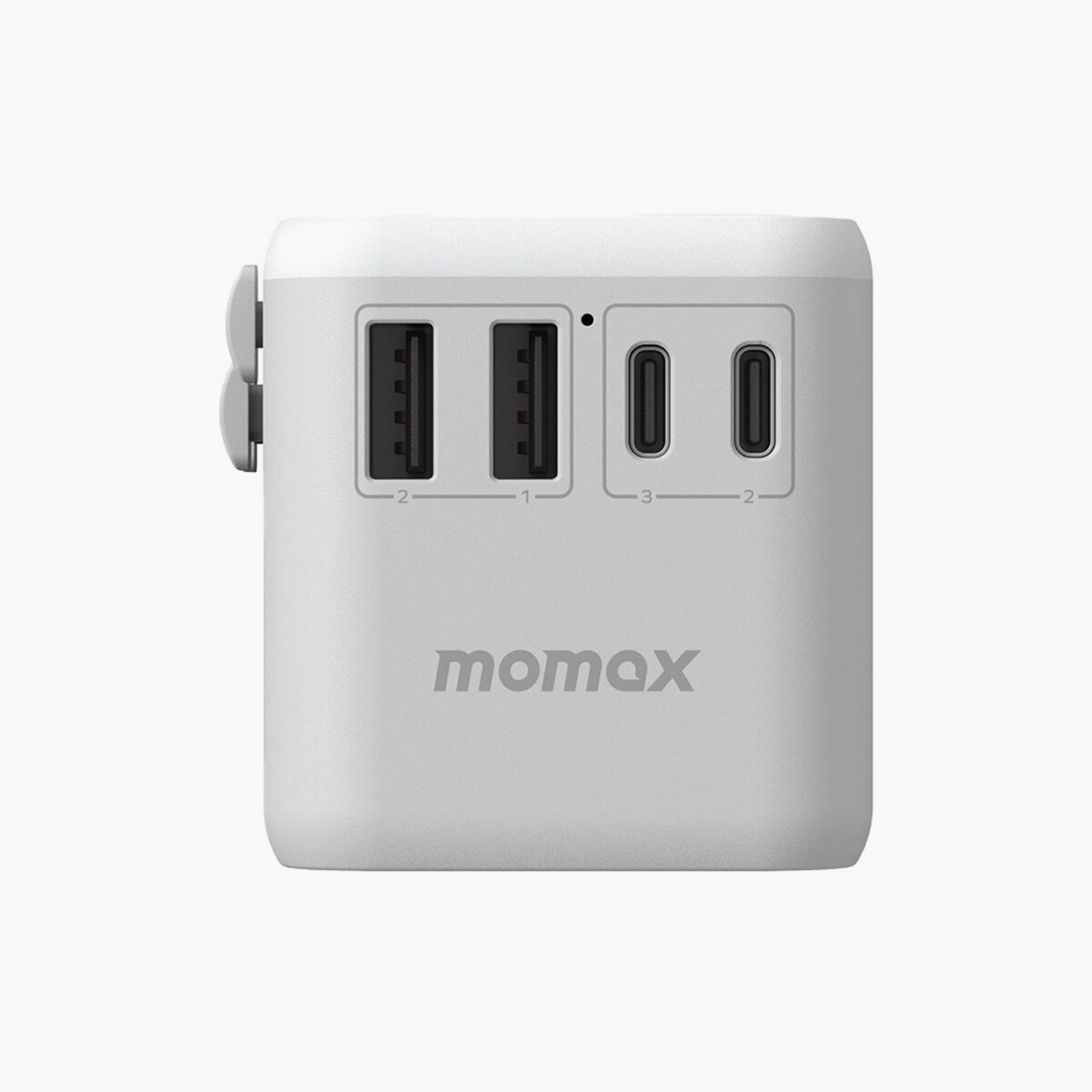 Momax Travel Socket 1-World Power Adapter Charger Gan PD 5 Ports 70W - White | UA8AW-electronics-accessories-mobileaccesories-image-3