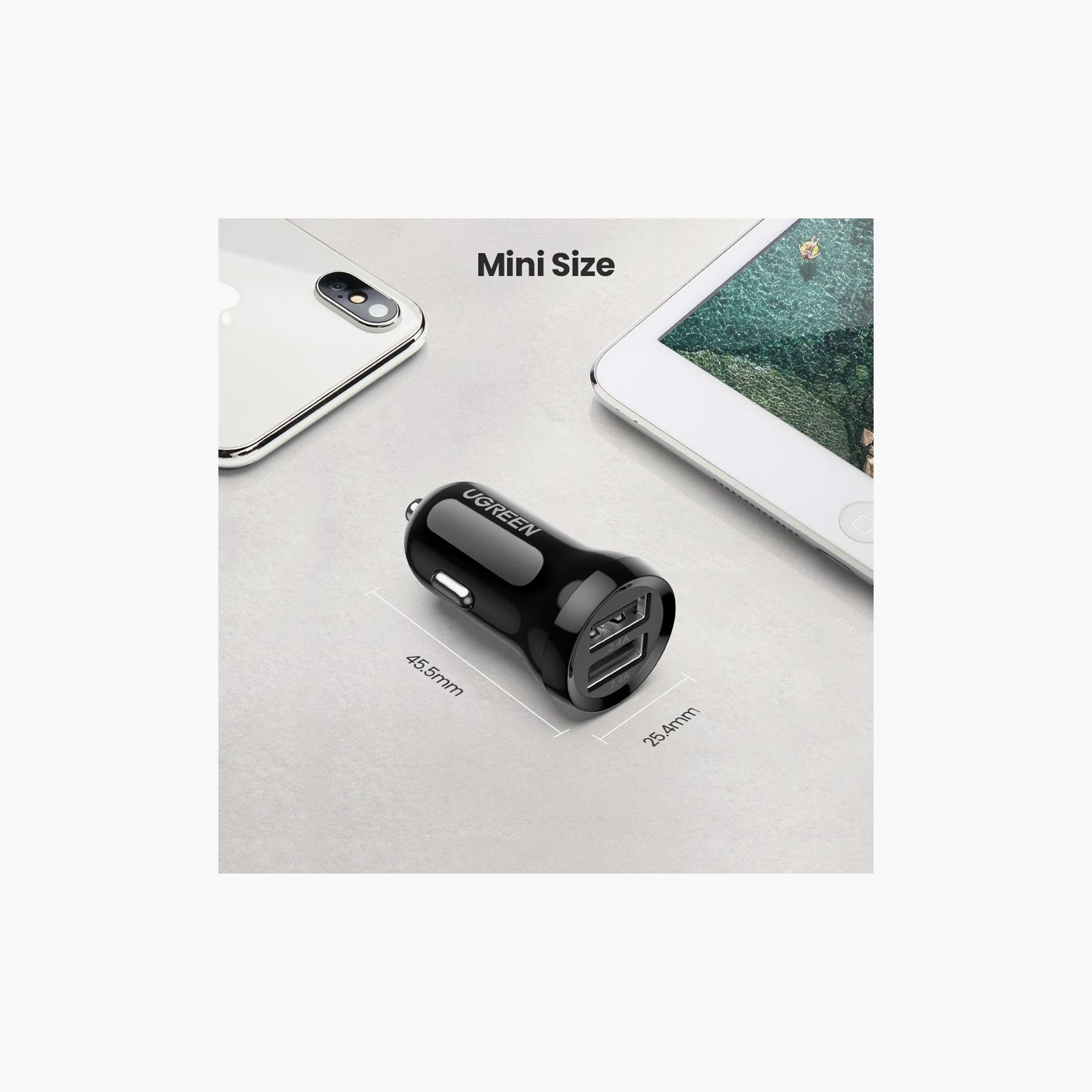 UGREEN Dual USB Car Charger 24W - Black | 50875-electronics-accessories-mobileaccesories-image-4