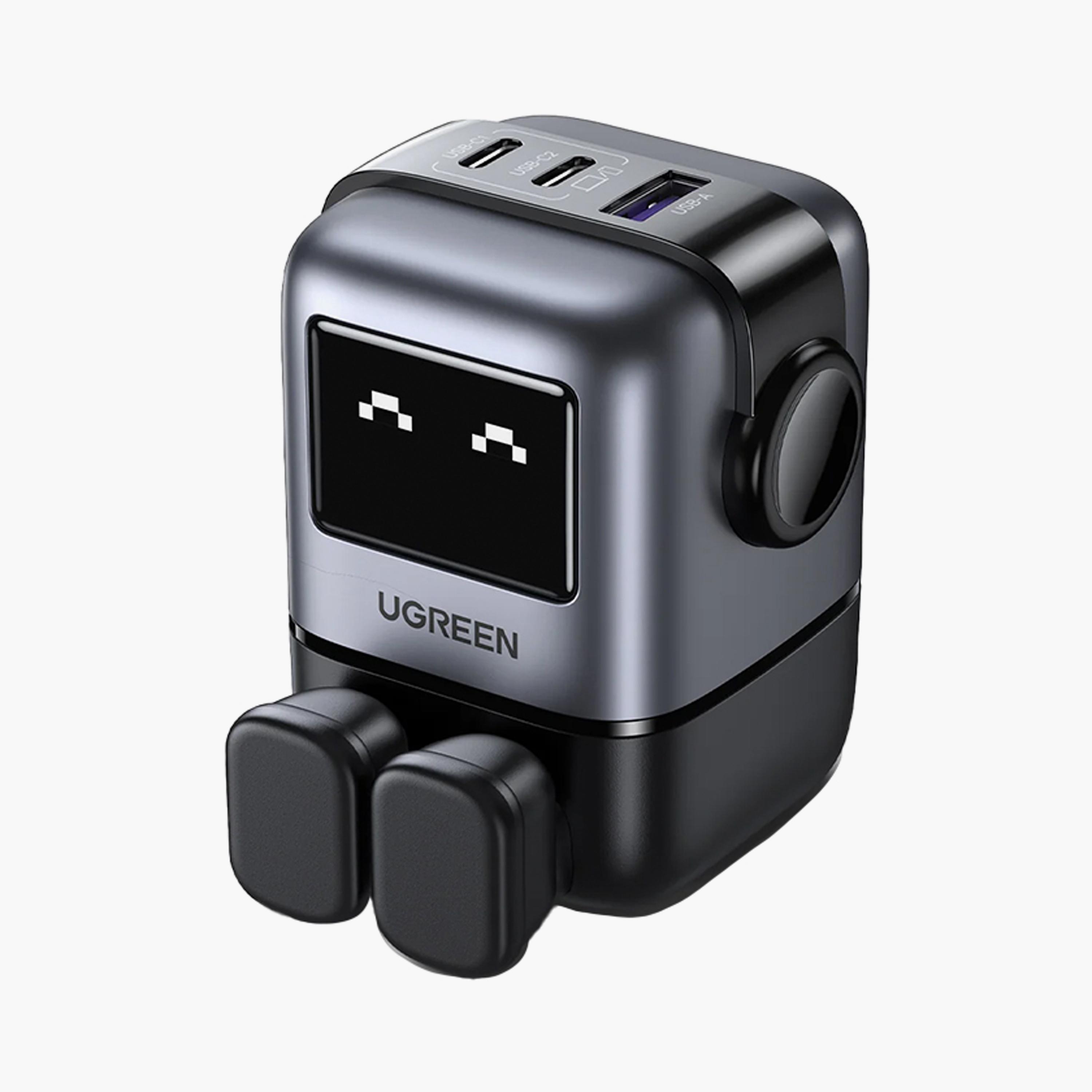 UGREEN Nexode Gan Robot Wall Charge 2 USB-C Port and USB Port 65W - Black | 25686-electronics-accessories-mobileaccesories-image-1