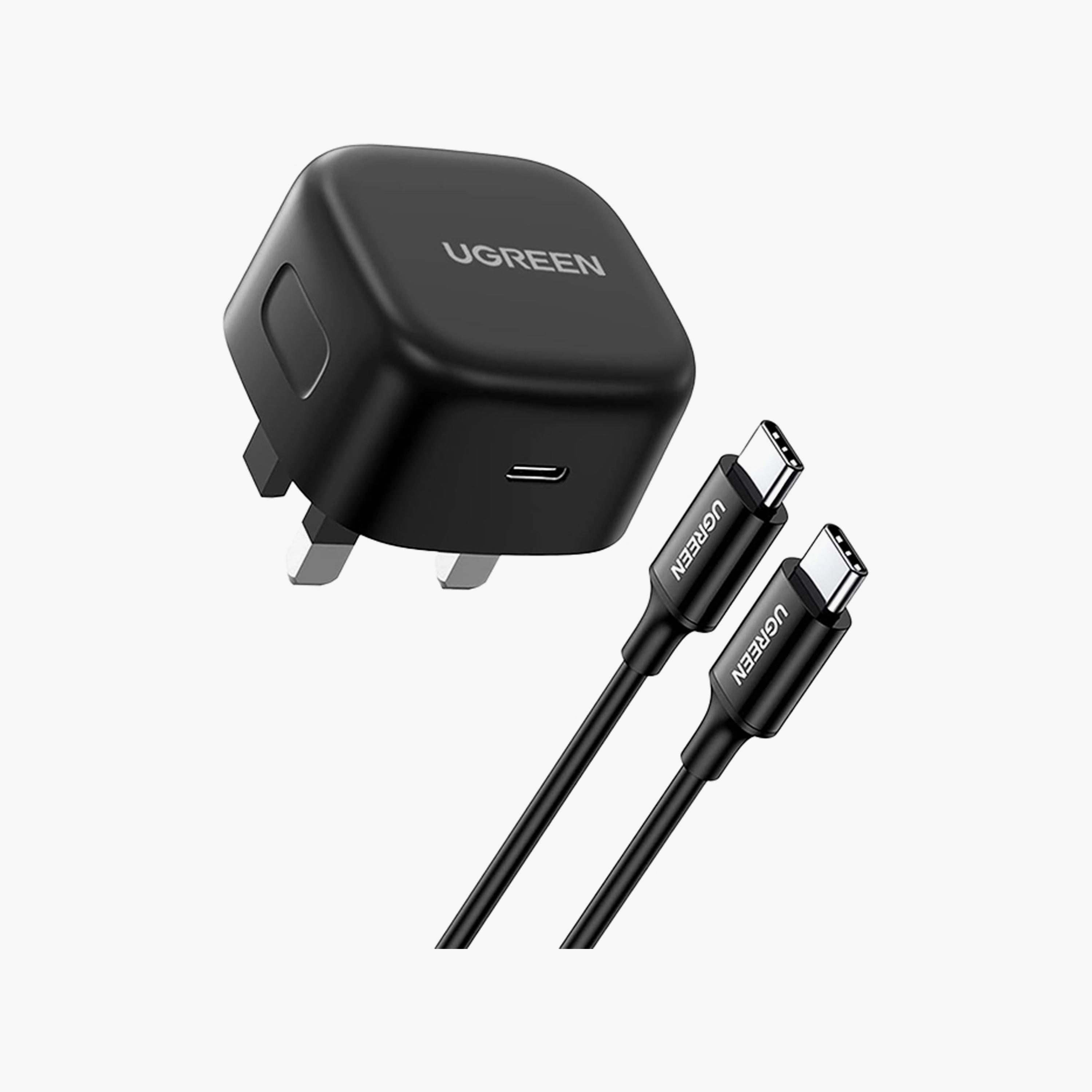 UGREEN Wall Fast Charger PD USB-C Port and USB-C Cable 25W - Black | 50577-electronics-accessories-mobileaccesories-image-1