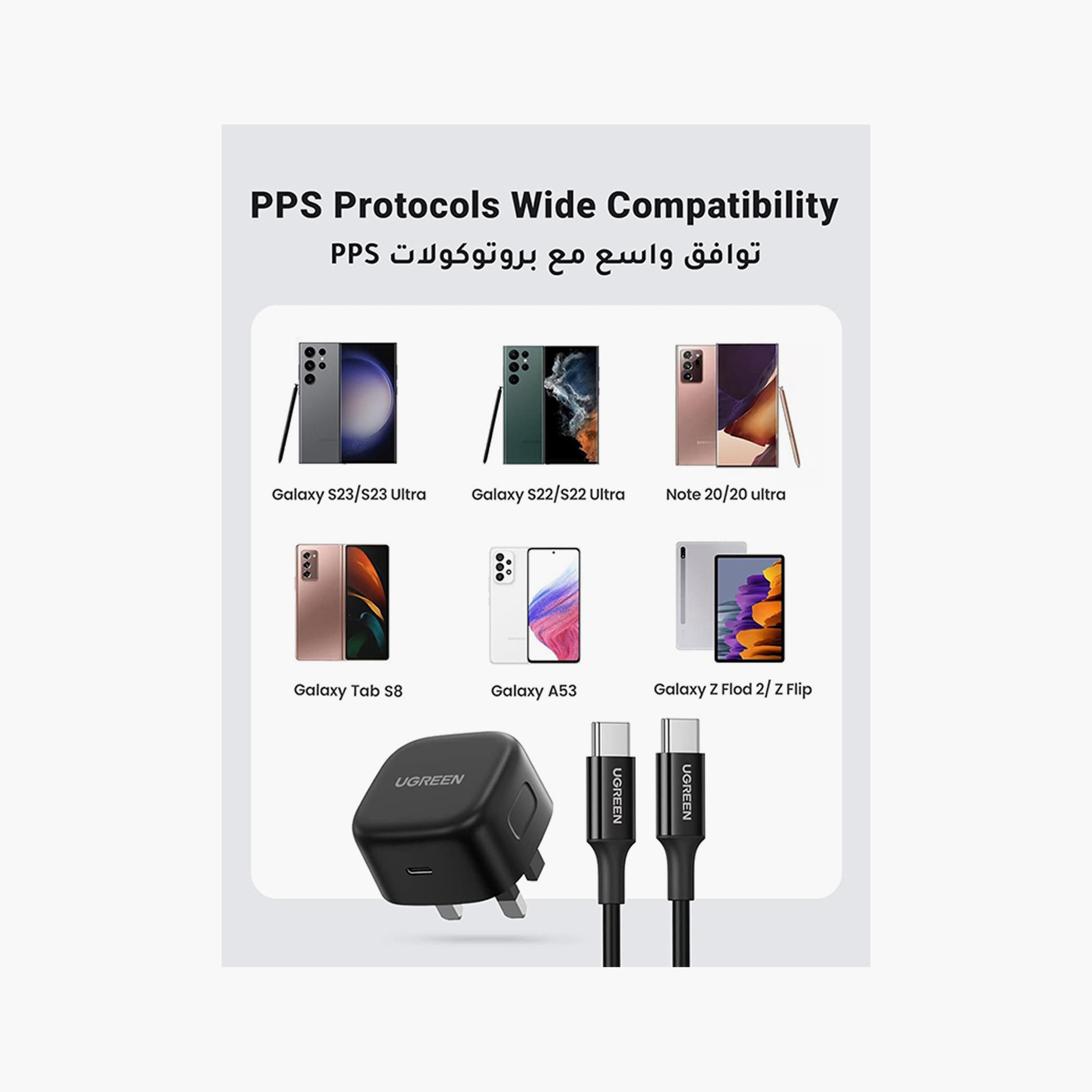 UGREEN Wall Fast Charger PD USB-C Port and USB-C Cable 25W - Black | 50577-electronics-accessories-mobileaccesories-image-4
