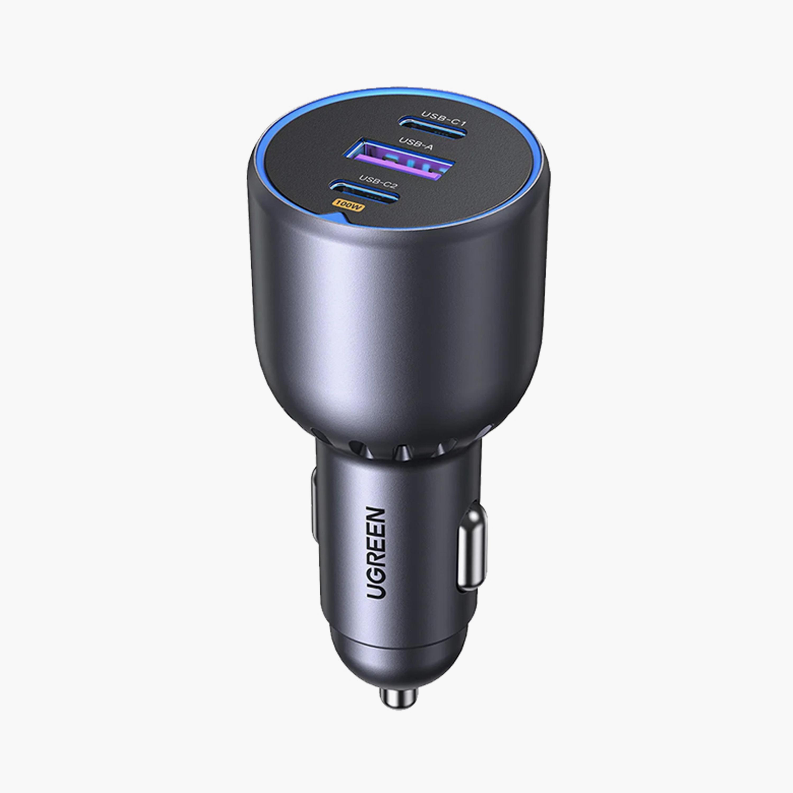 UGREEN Car Charger Fast Charge 2 USB-C and USB Ports 130W - Grey | 35025-electronics-accessories-mobileaccesories-image-2
