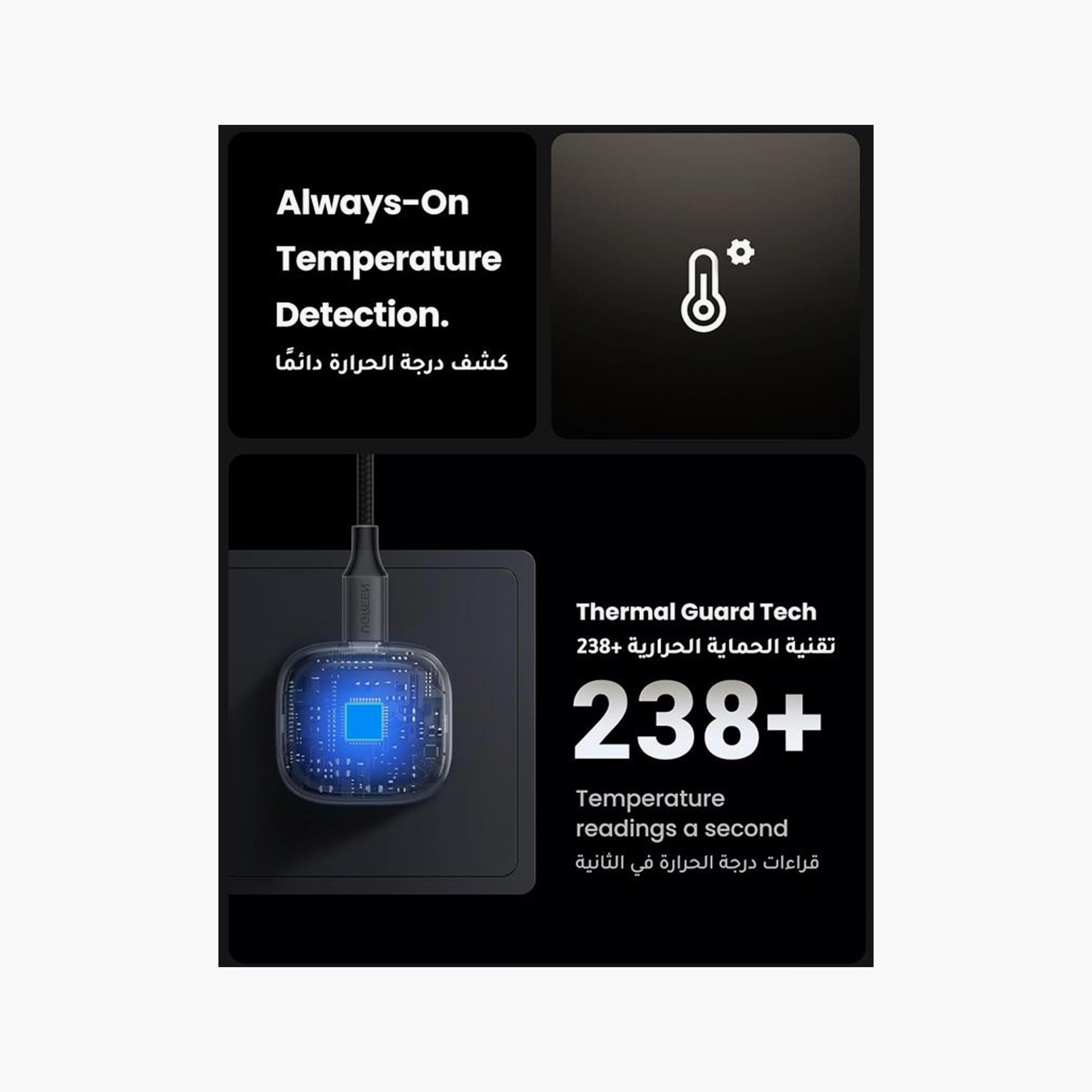 UGREEN Wall Charger Nexode Gan USB-C Port and USB Port 35W - Grey | 15540-electronics-accessories-mobileaccesories-image-5
