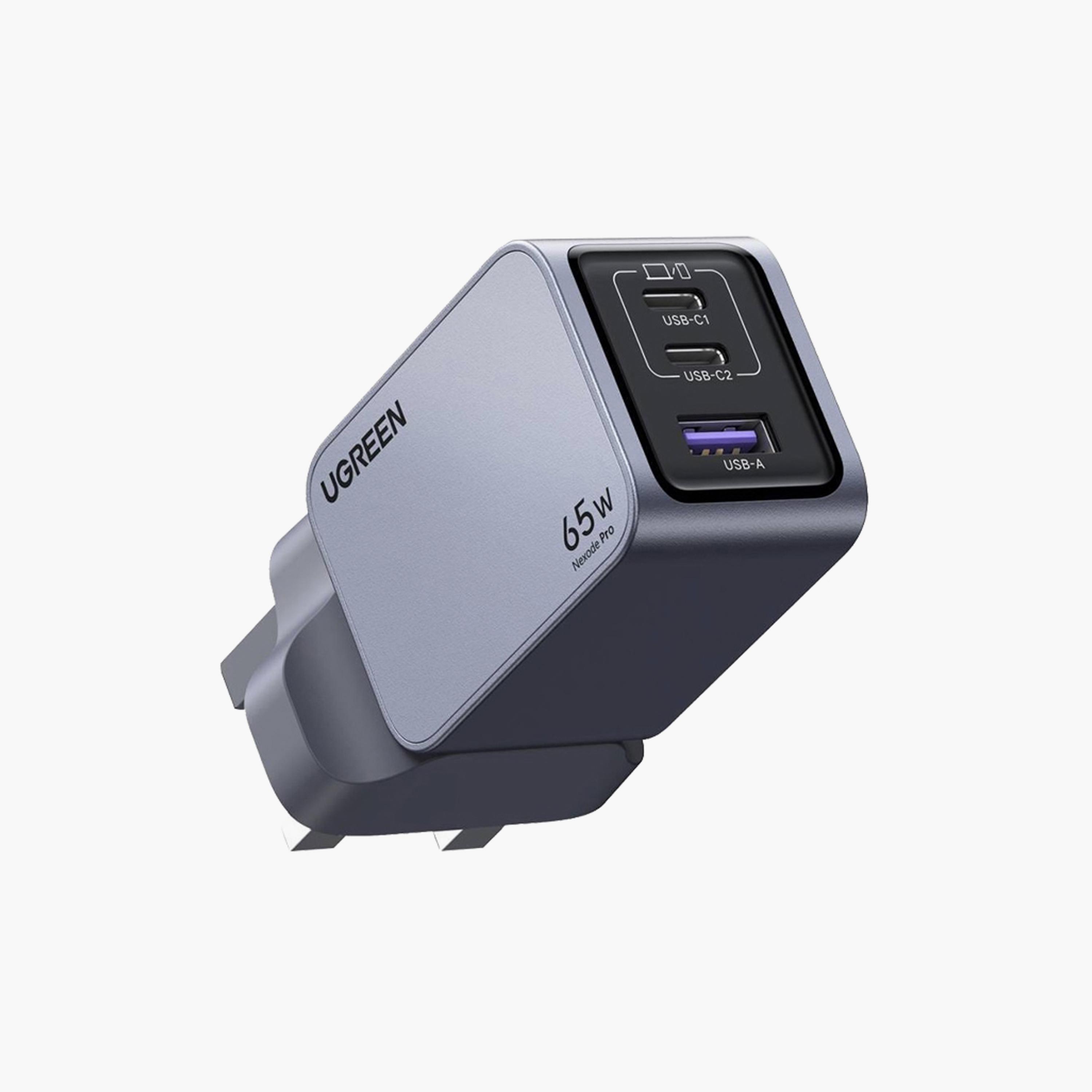 UGREEN Nexode Wall Charger Gan Tech 2 USB-C Port and USB Port 65W - Grey | 25872-electronics-accessories-mobileaccesories-image-2