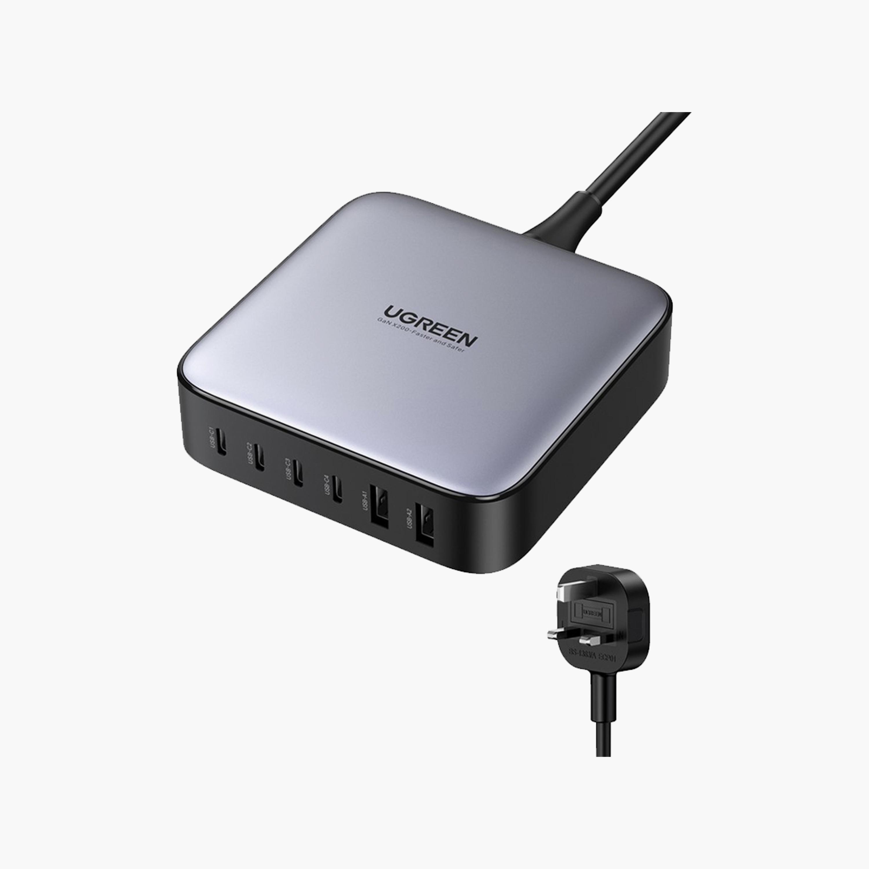 UGREEN Gan 200W Desktop Charger 6-Port - Space Grey | 40915ZD-electronics-accessories-mobileaccesories-image-1