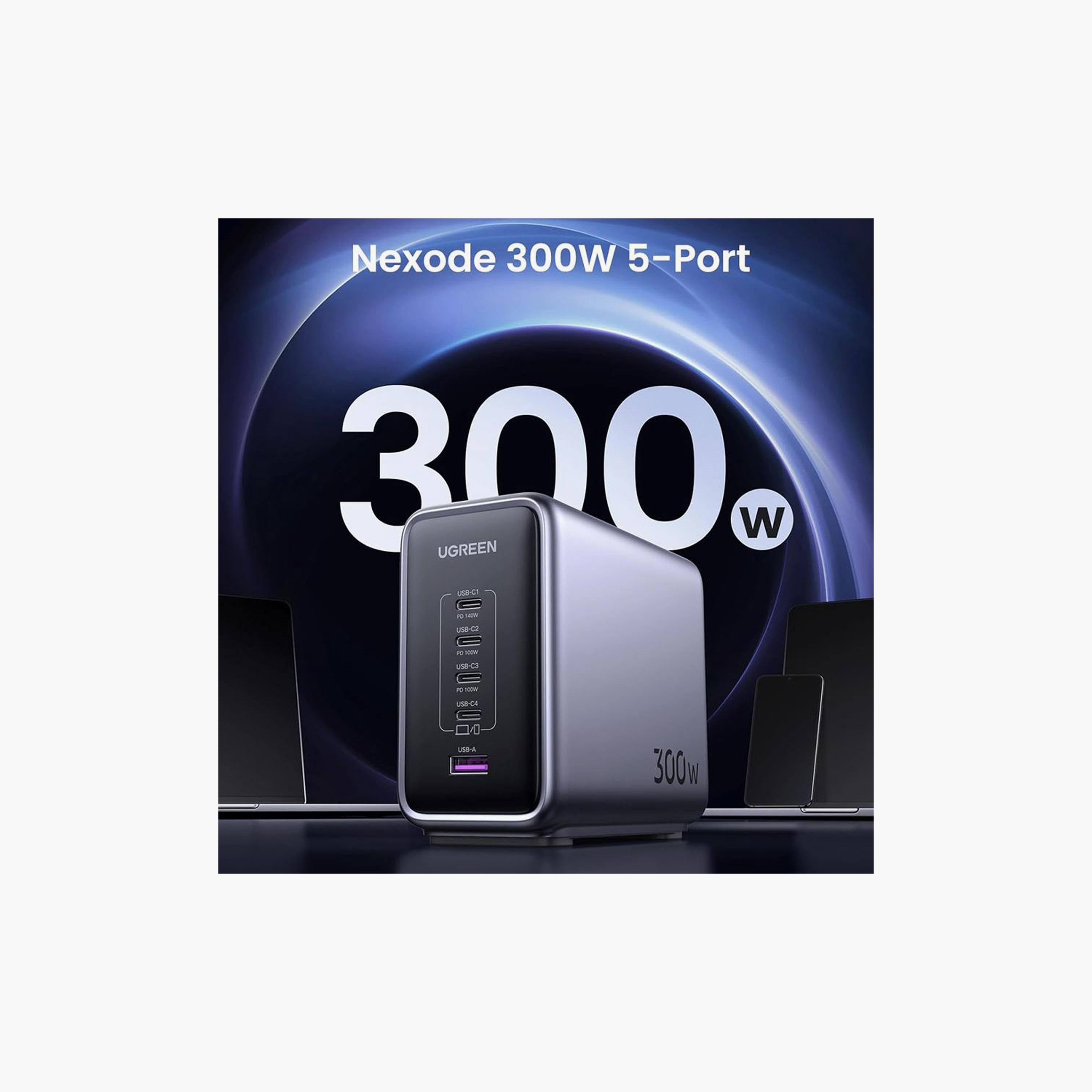 UGREEN Desktop Fast Charger Nexode Gan 4 USB-C Ports and USB Port 300W - Grey | 90904B-electronics-accessories-mobileaccesories-image-2