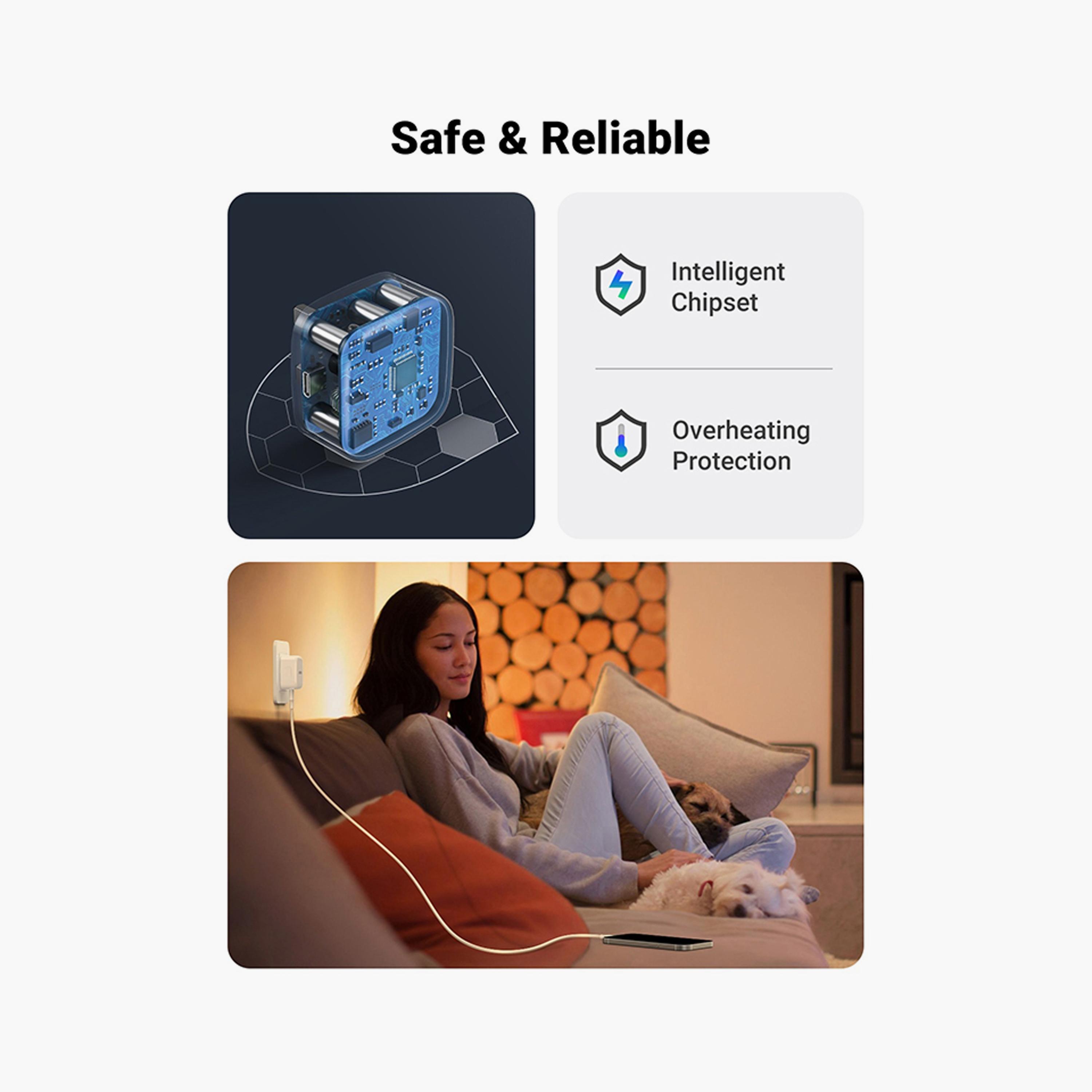 UGREEN Nexode 30W USB-C PD Gan Fast Charger UK - White | 15330-electronics-accessories-mobileaccesories-image-1