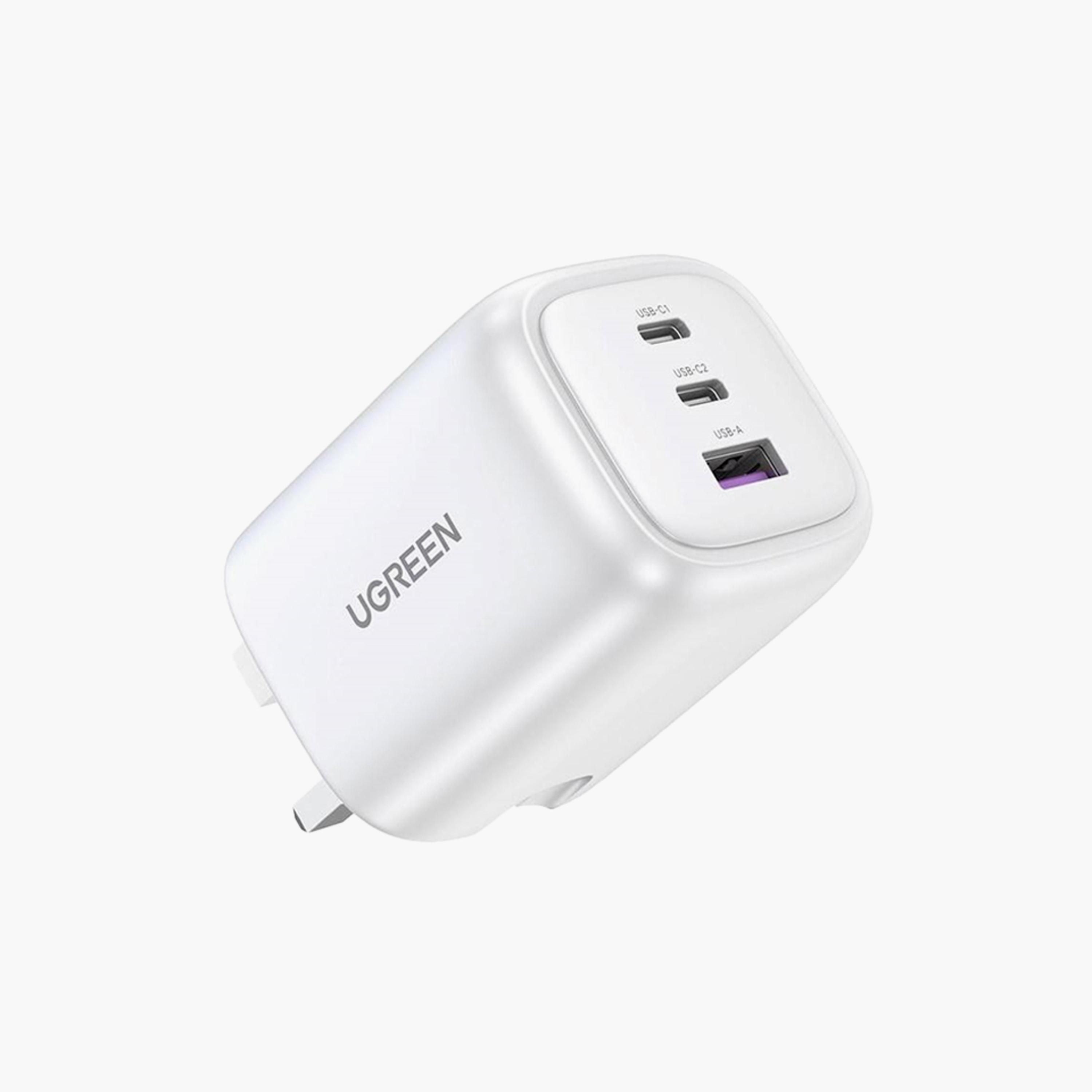 UGREEN Wall Charger Nexode Gan Fast 2 USB-C and USB Ports 65W - White | 25267-electronics-accessories-mobileaccesories-image-1