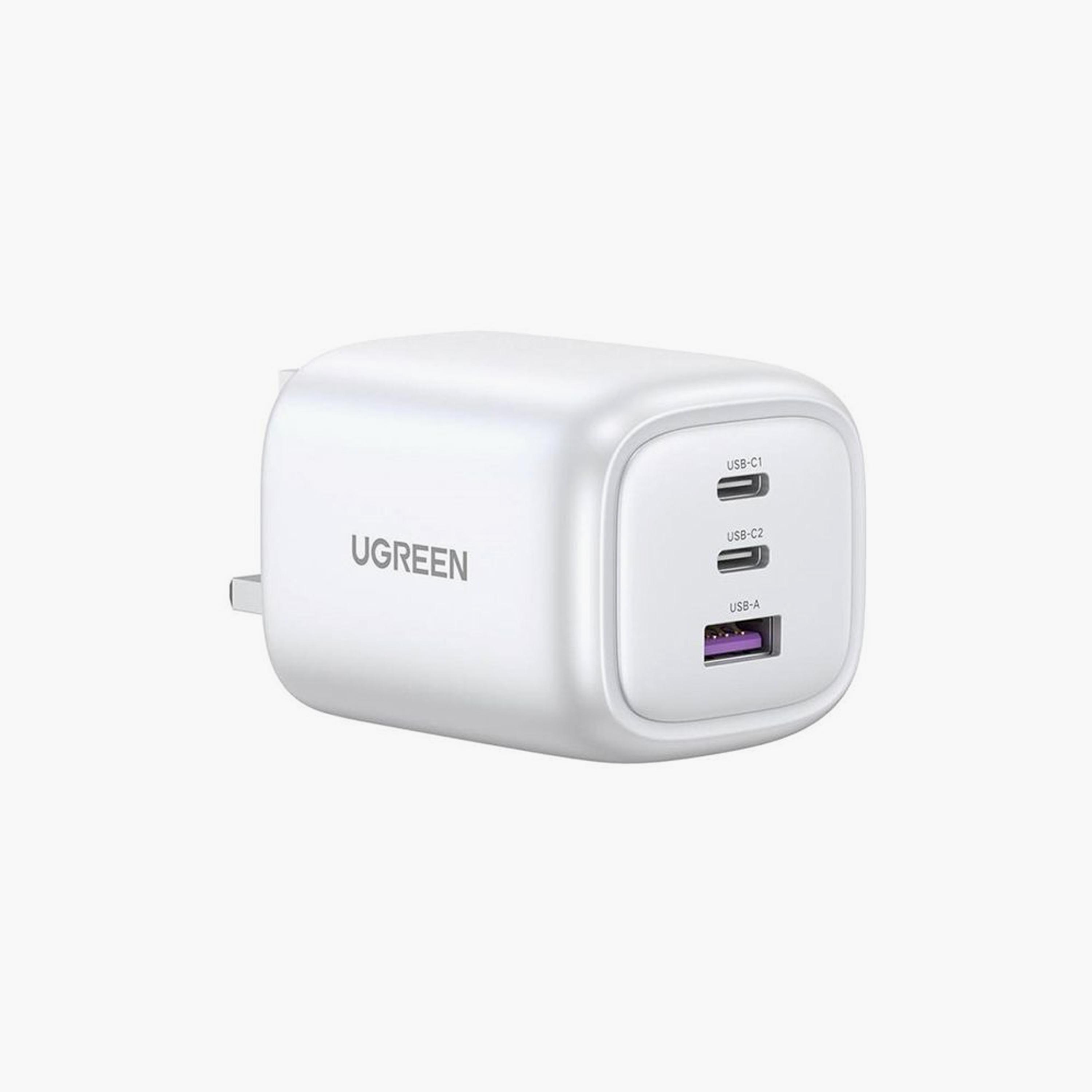 UGREEN Wall Charger Nexode Gan Fast 2 USB-C and USB Ports 65W - White | 25267-electronics-accessories-mobileaccesories-image-2