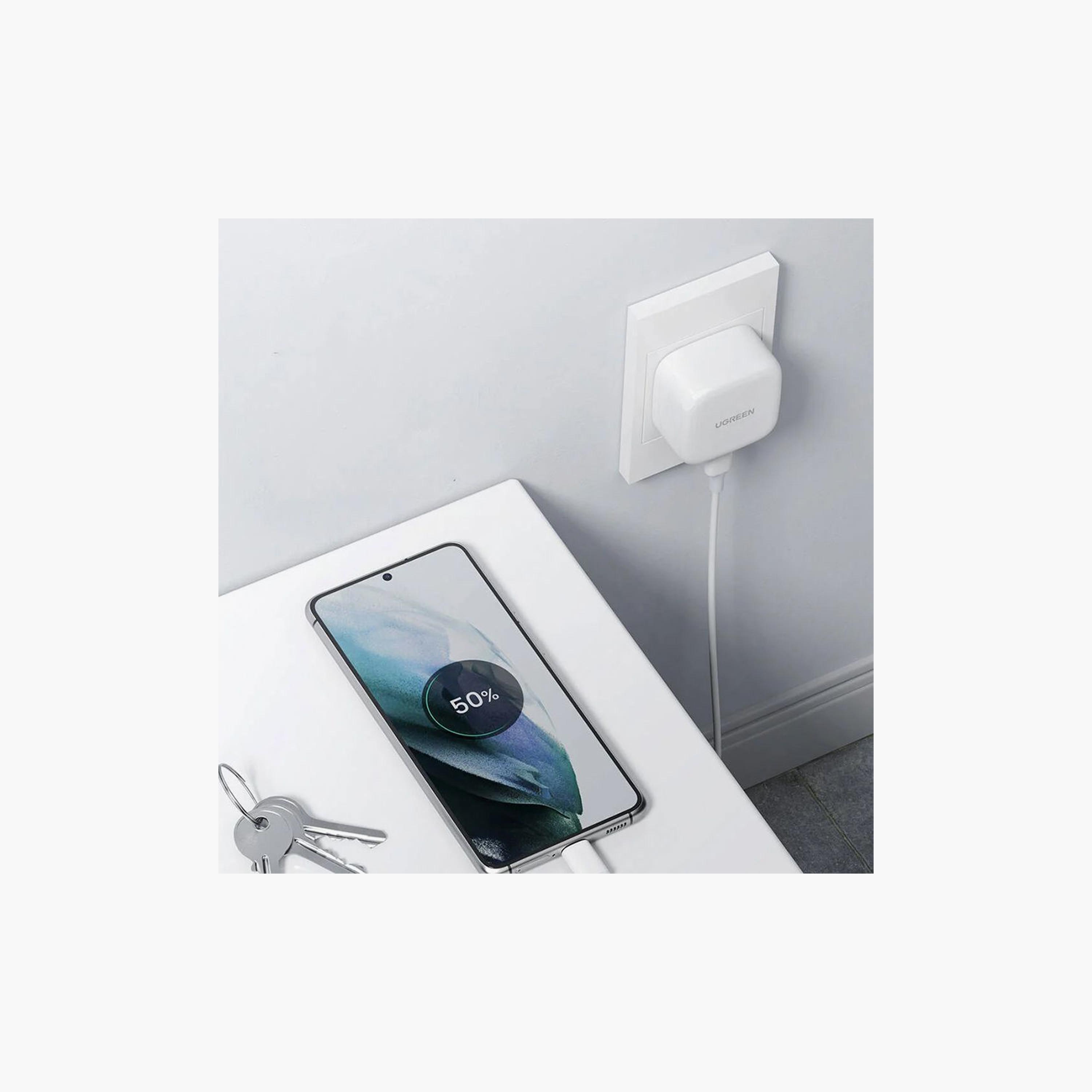 UGREEN Wall Charger Set USB-C Port 20W with USB-C To USB-C Cable - White | 45438-electronics-accessories-mobileaccesories-image-4