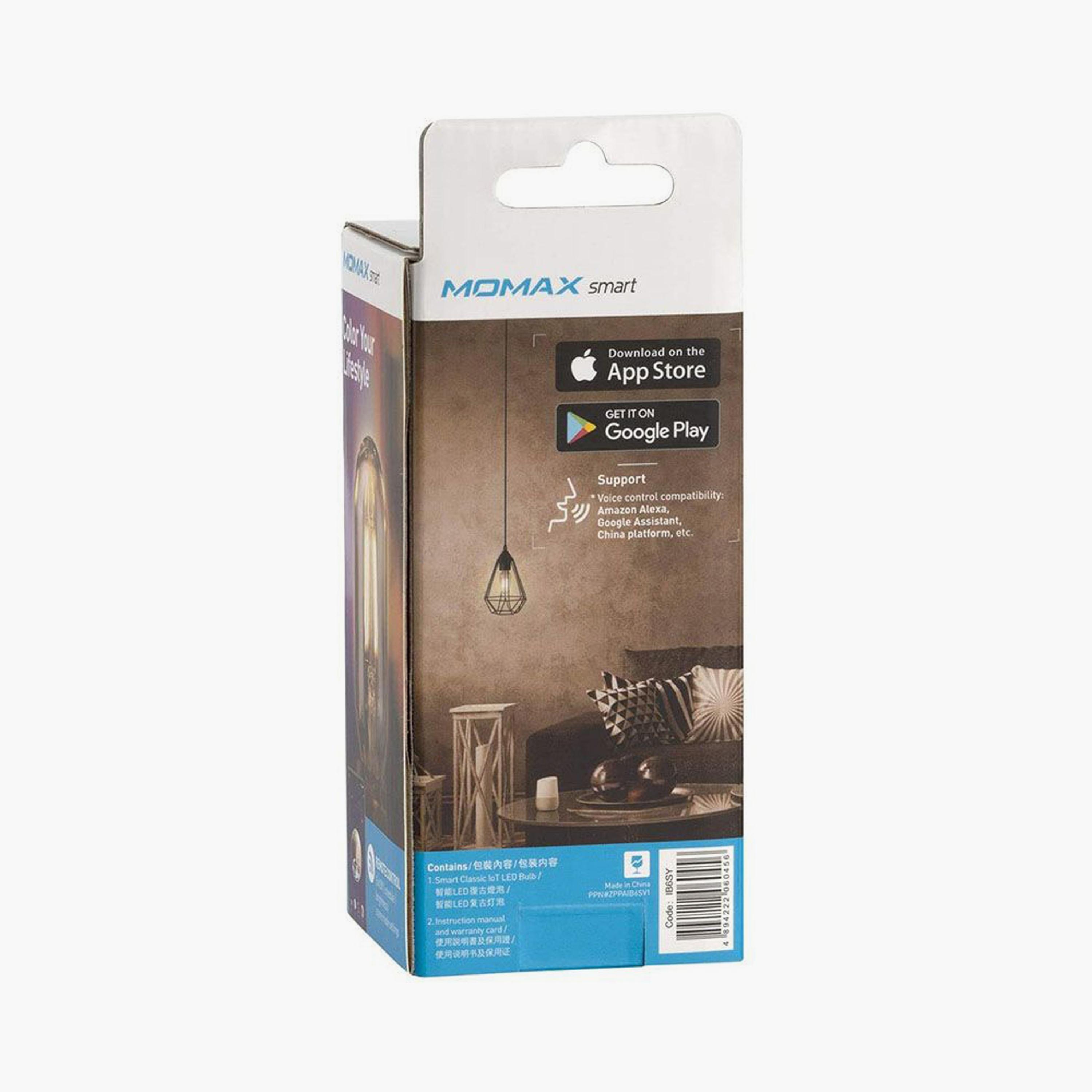 Momax Smart Classic IoT LED Bulb Wi-Fi 230V - Cylinder | IB6SY-household-lighting-decorativelighting-noveltylights-image-3