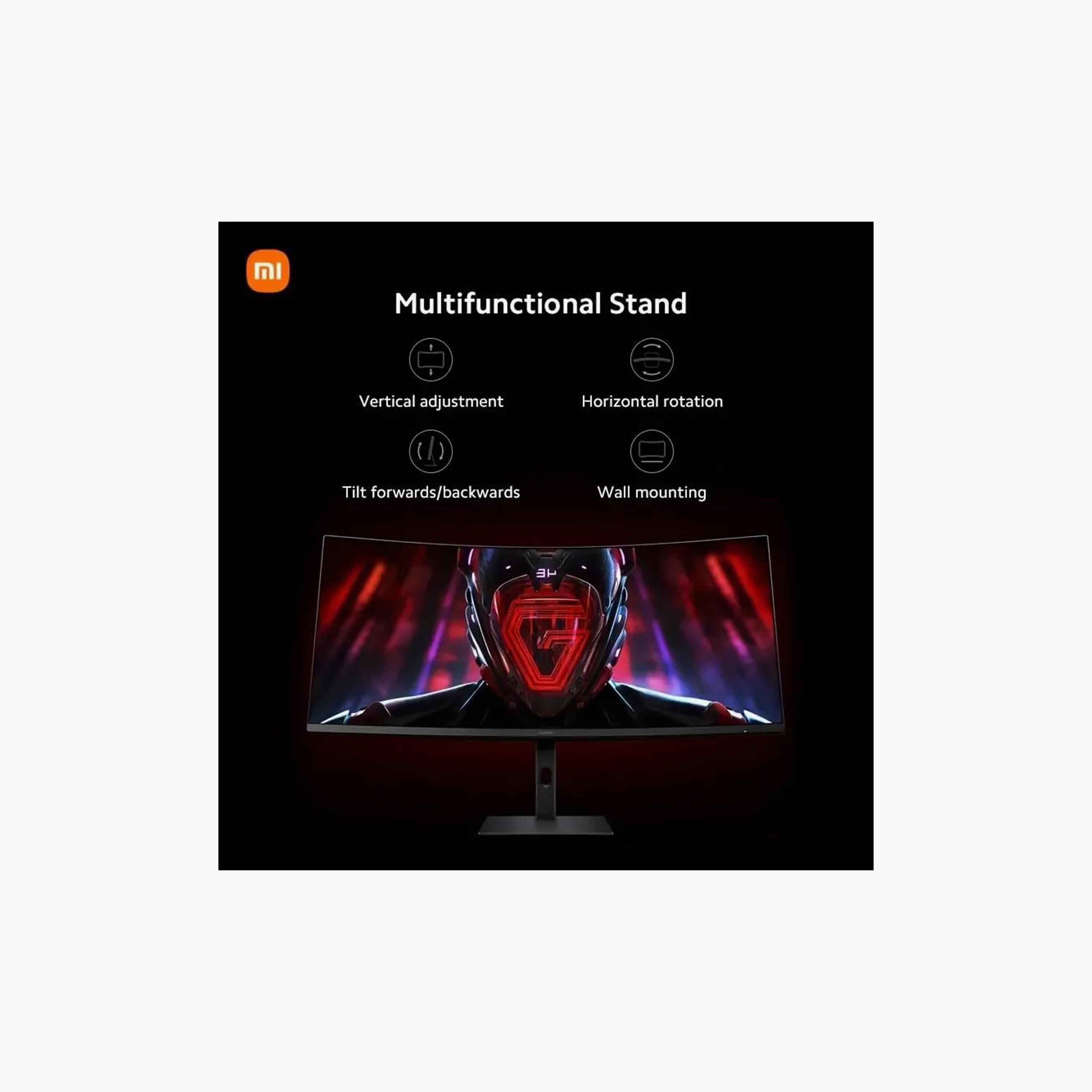 شاشة عرض منحنية للألعاب من شاومي G34WQI WQHD 180Hz مقاس 34 بوصة - أسود | ELA5458UK-electronics-accessories-computeraccesories-image-2