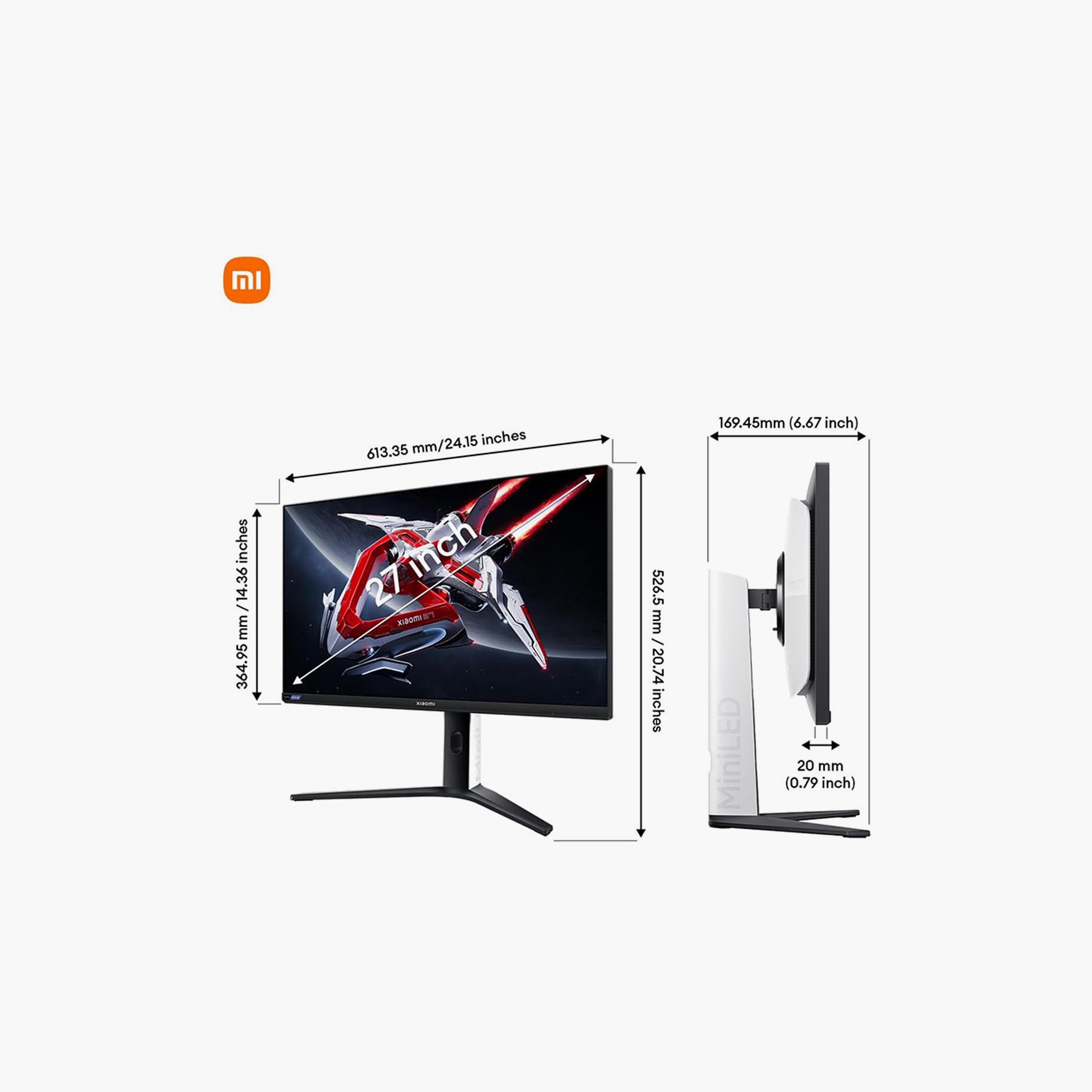 شاشة عرض شاومي ميني LED G برو 27i 2K 180Hz 27 بوصة للألعاب - أسود | ELA5587UK-electronics-accessories-computeraccesories-image-3