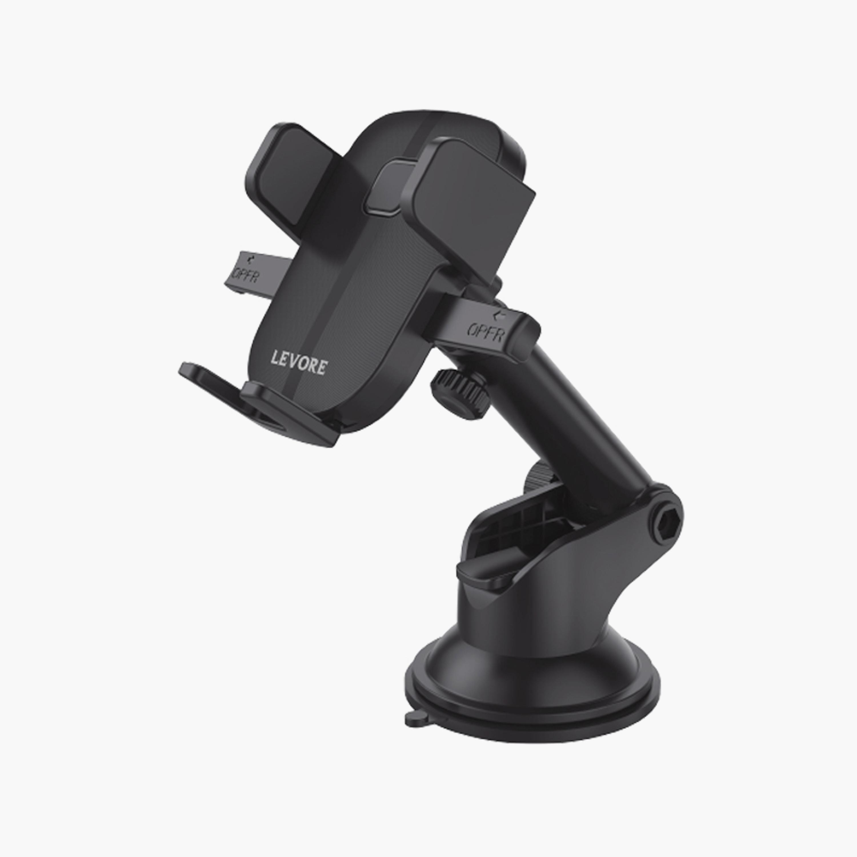 Levore Universal Phone Holder for Windshield and Dashboard 360 Degree - Black | LS41-BK-electronics-accessories-mobileaccesories-image-1