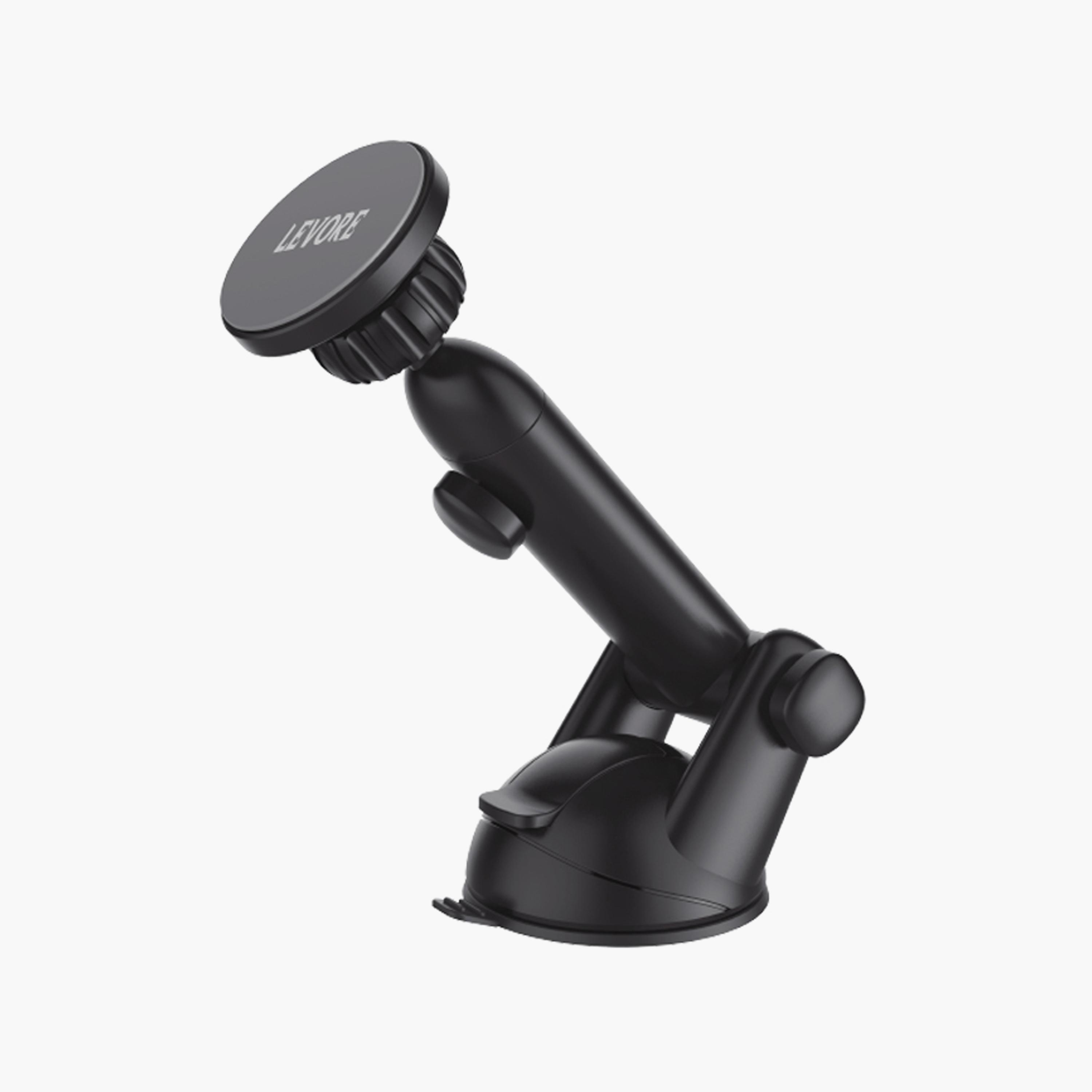 Levore Universal Magnetic Phone Holder for Windshield and Dashboard 360 Degree - Black | LS42-BK-electronics-accessories-mobileaccesories-image-1