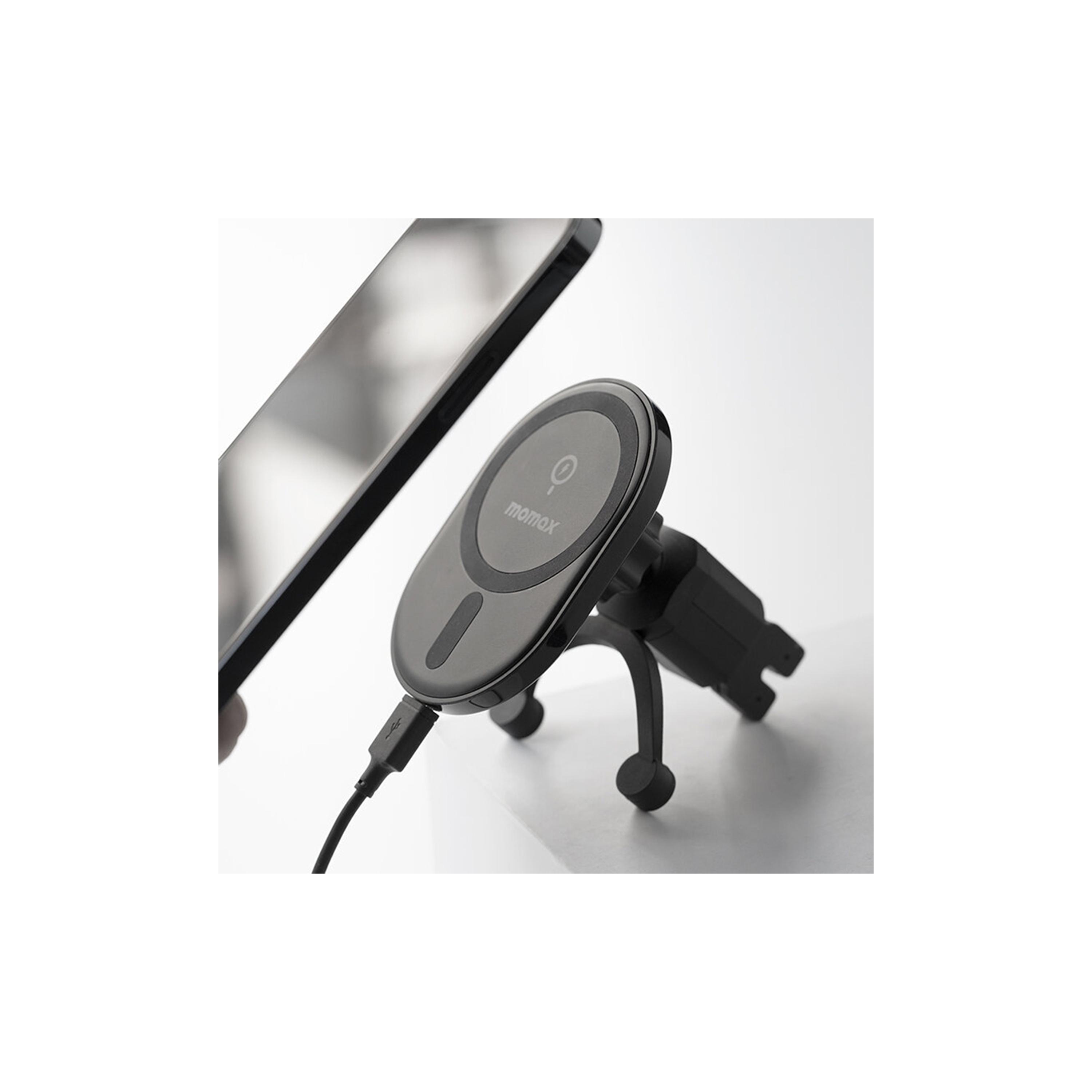 Momax Wireless Charging Car Mount 15W - Black | CM17D-electronics-accessories-mobileaccesories-image-3
