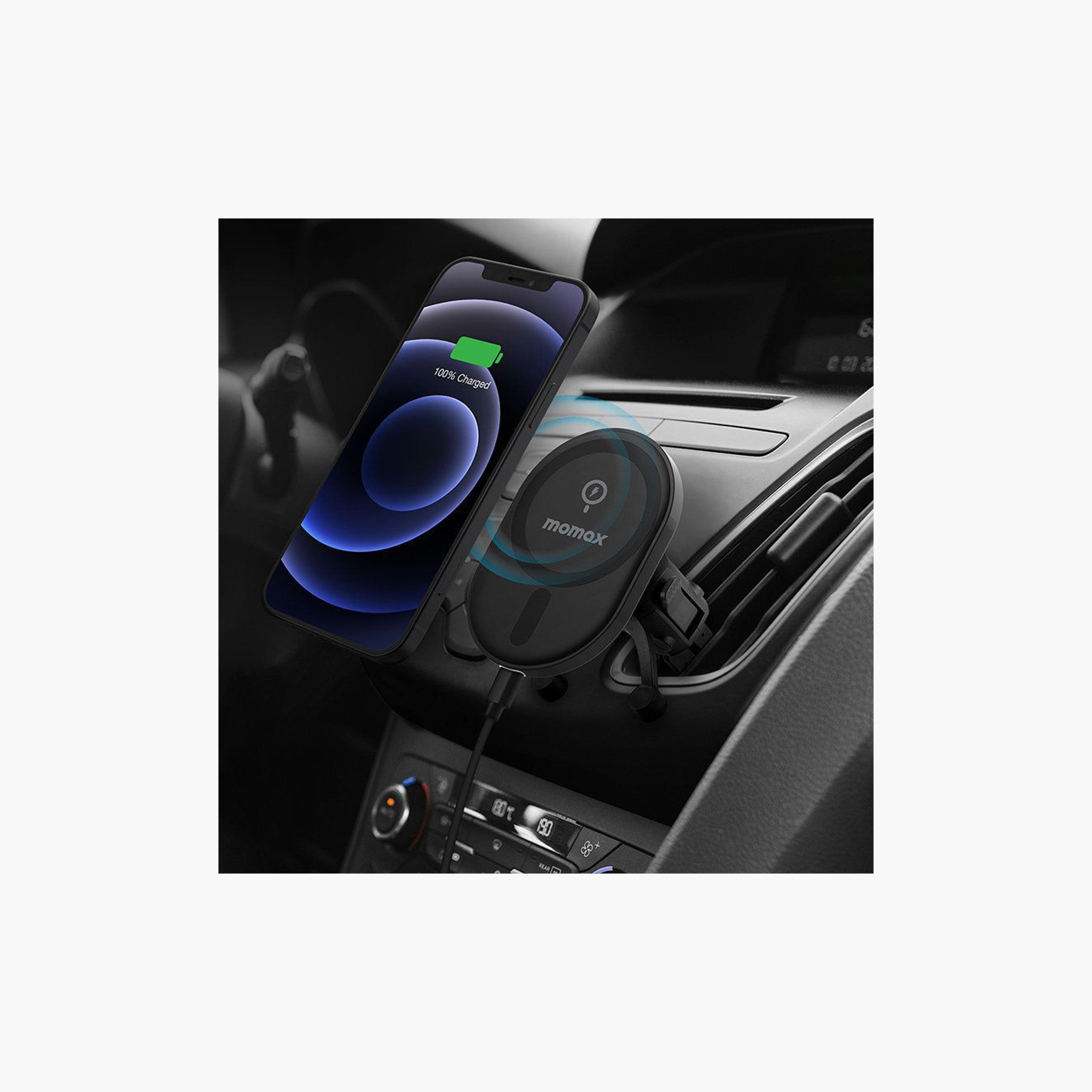 Momax Wireless Charging Car Mount 15W - Black | CM17D-electronics-accessories-mobileaccesories-image-4