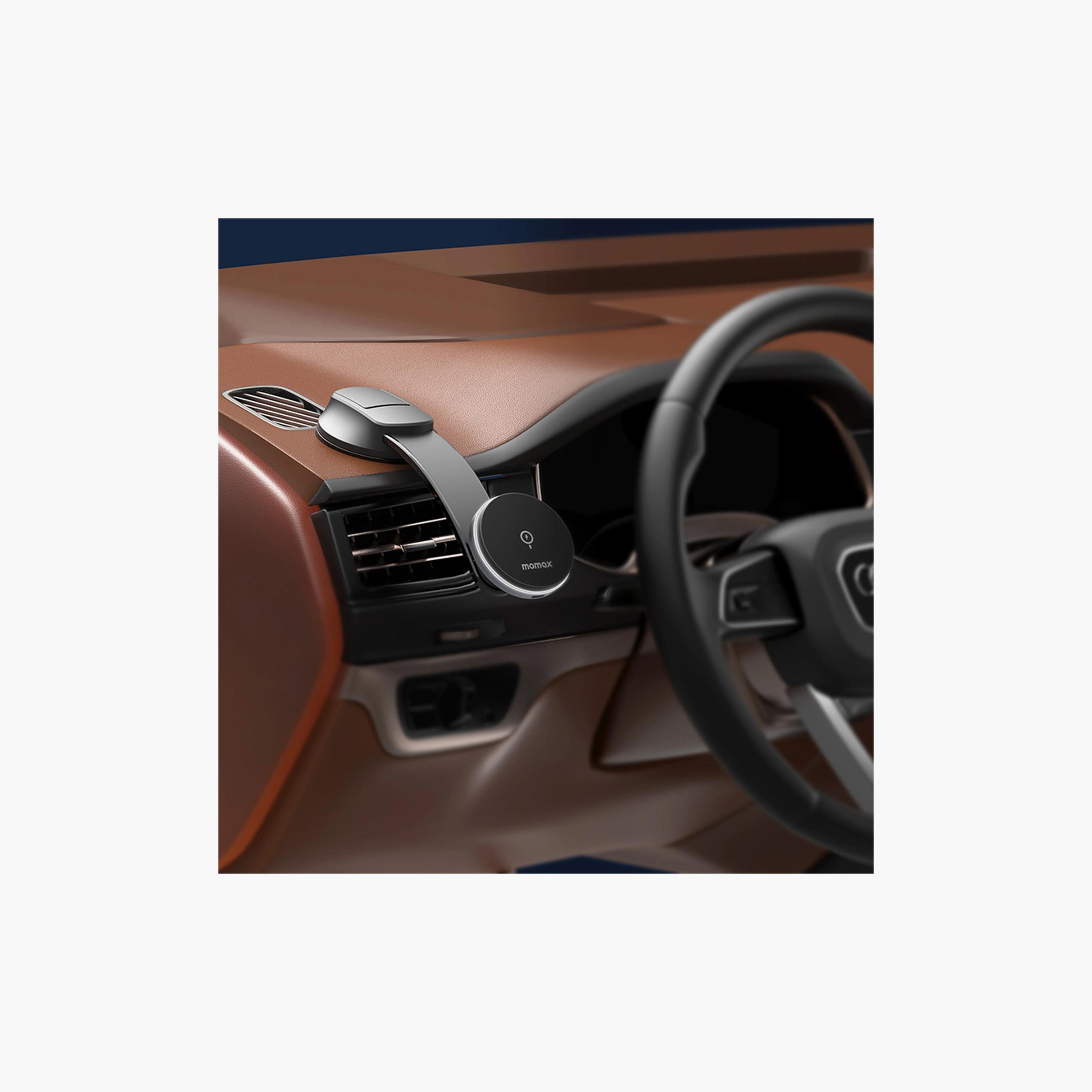 Momax Q.Mag Mount 5 15W Magnetic Wireless Charging Car Mount - Black | CM25BE-electronics-accessories-mobileaccesories-image-4
