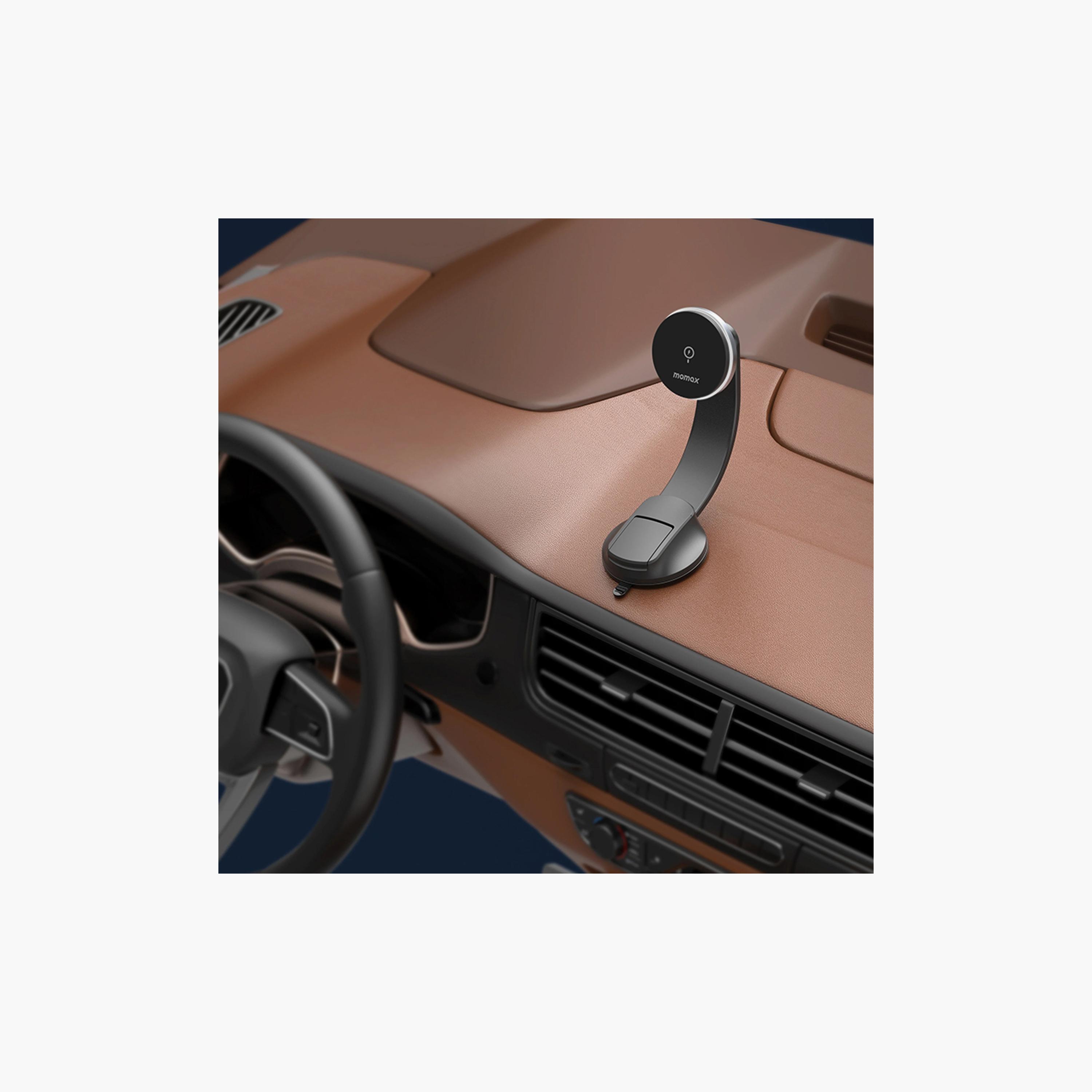 Momax Q.Mag Mount 5 15W Magnetic Wireless Charging Car Mount - Black | CM25BE-electronics-accessories-mobileaccesories-image-5