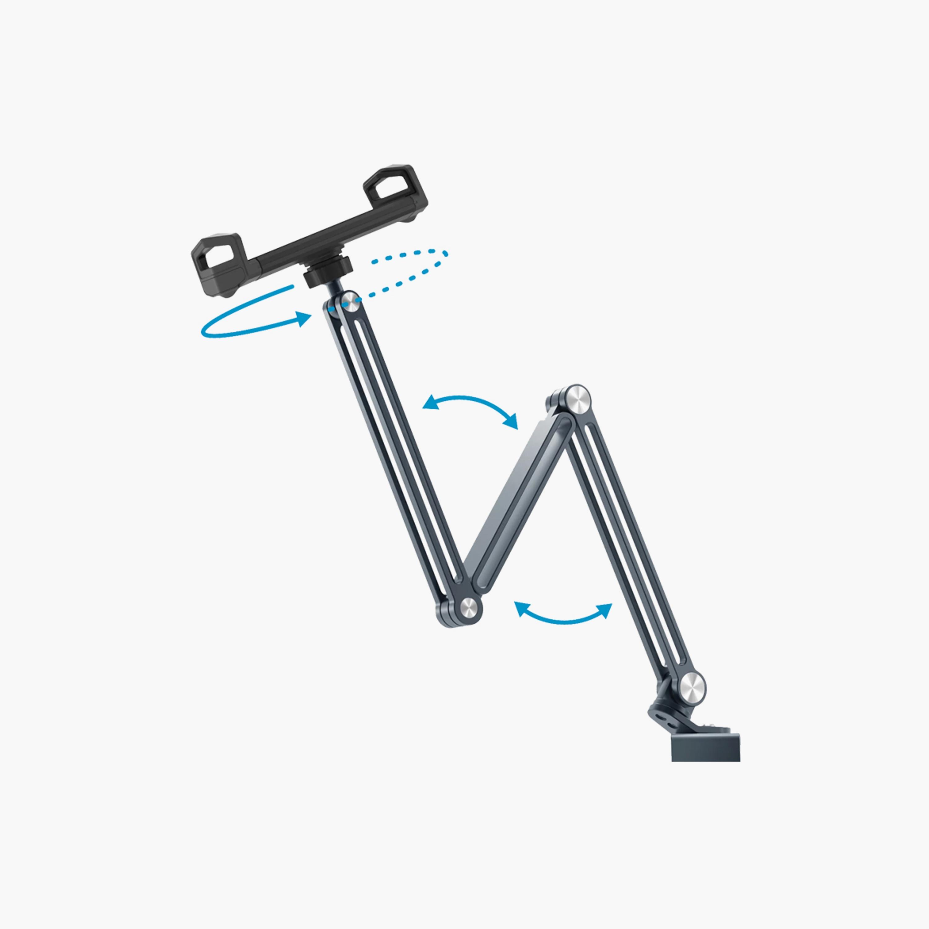 Momax MultiStand Full Motion Desk Mount for Tablet - Grey | KH15E-electronics-accessories-mobileaccesories-image-2