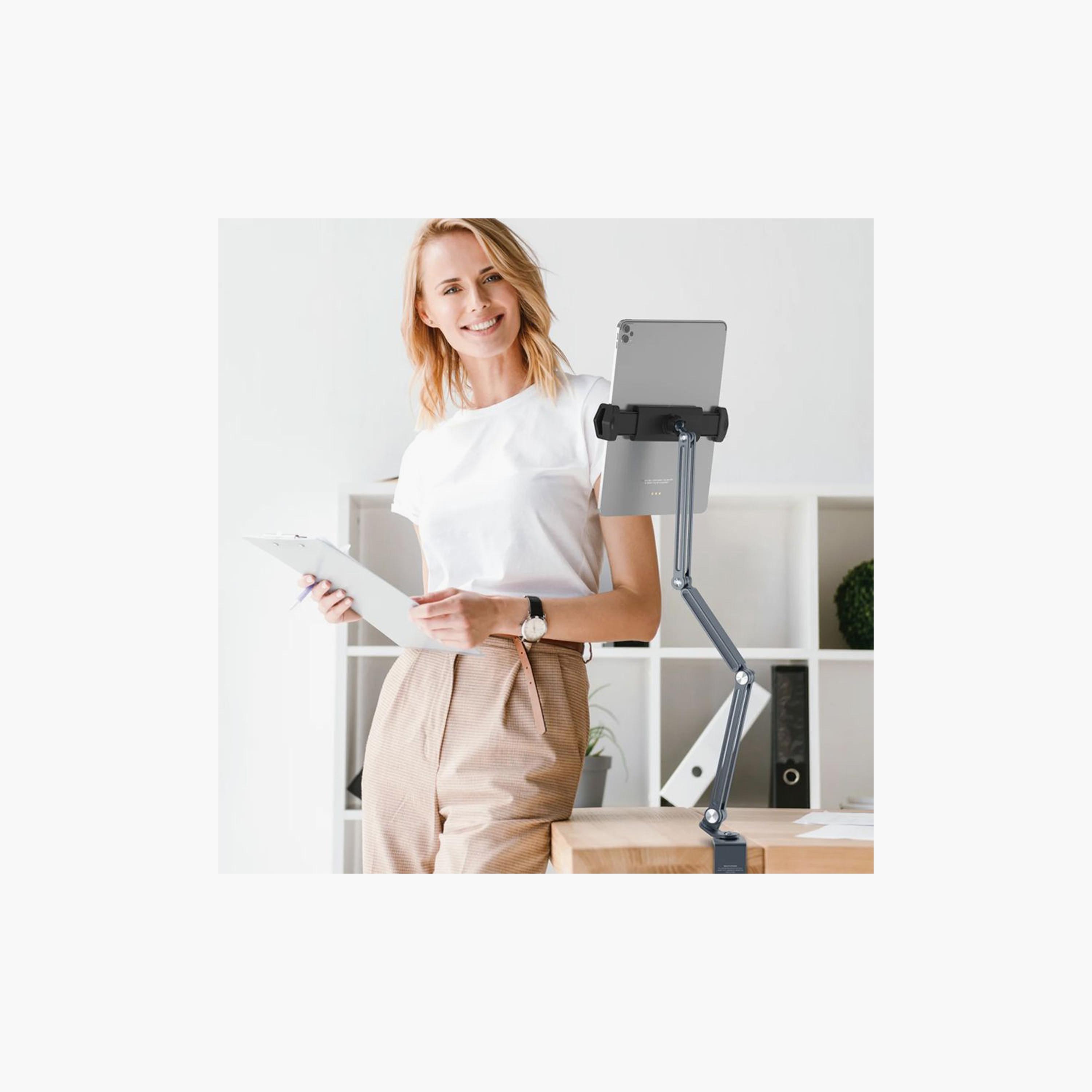 Momax MultiStand Full Motion Desk Mount for Tablet - Grey | KH15E-electronics-accessories-mobileaccesories-image-4