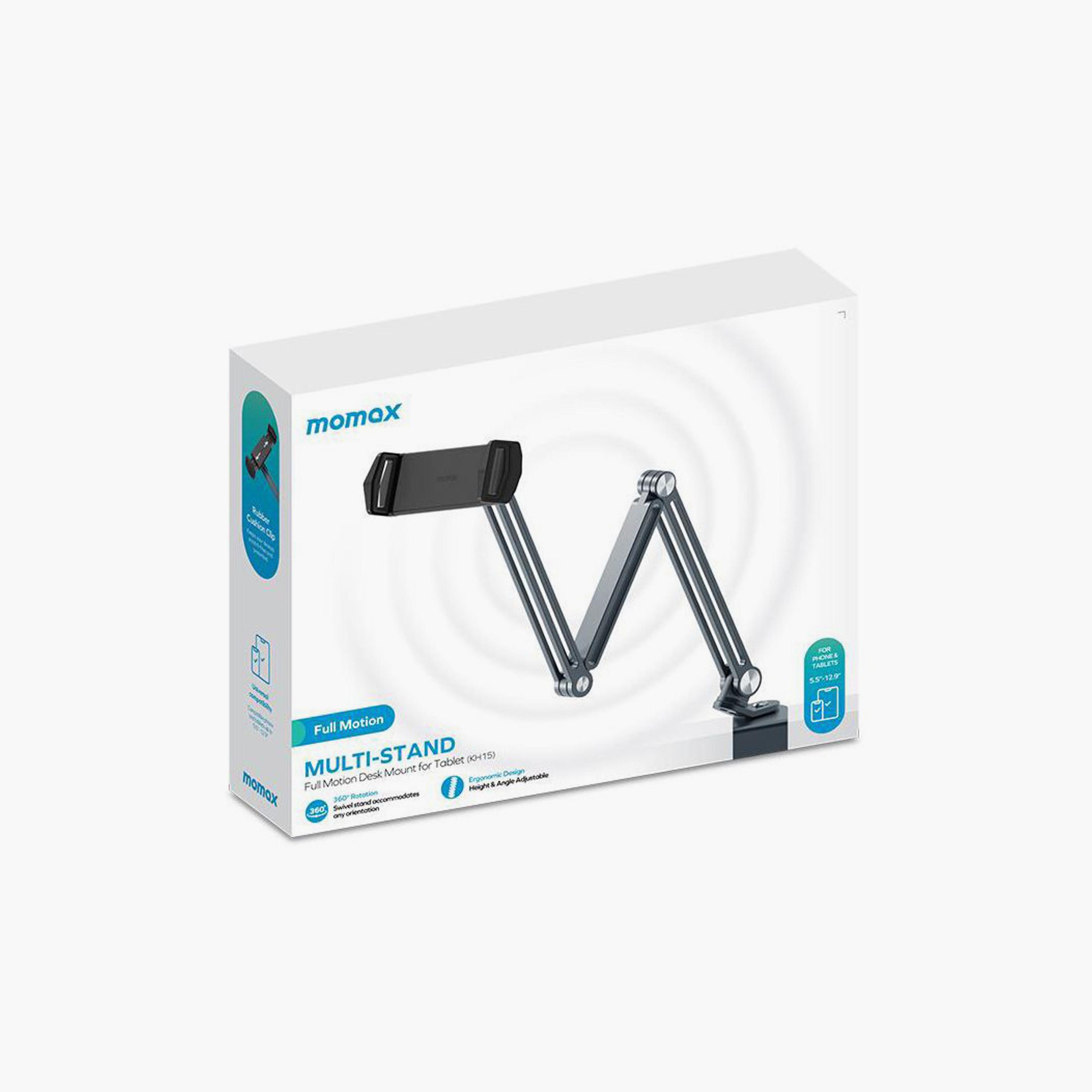 Momax MultiStand Full Motion Desk Mount for Tablet - Grey | KH15E-electronics-accessories-mobileaccesories-image-5