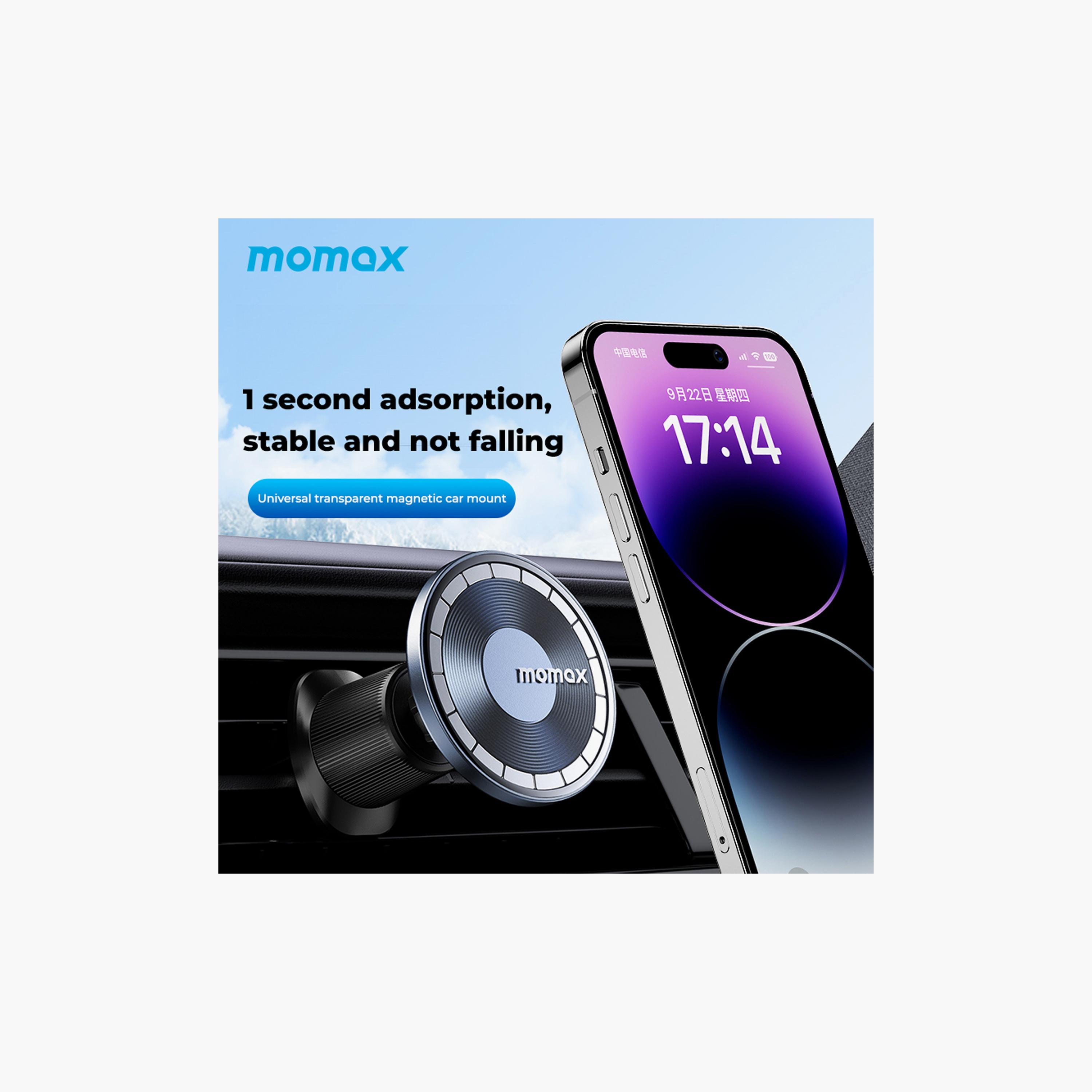Momax Move Easy Magnetic Car Mount Strong Magnetic Suction Twin Metal Hook Design - Grey | CM22E-electronics-accessories-mobileaccesories-image-6
